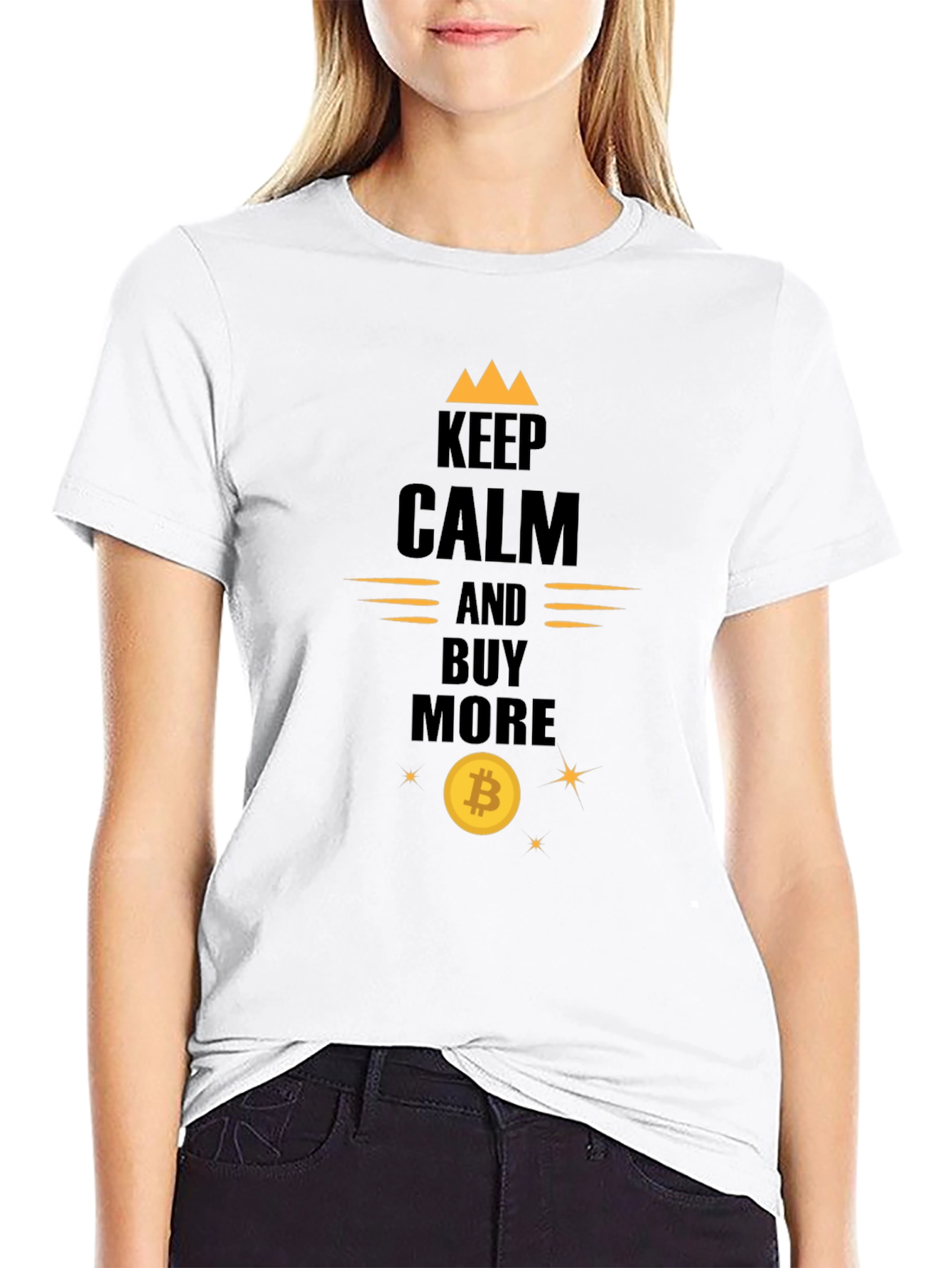 Keep Calm and Buy More Crypto Bitcoin T-Shirt