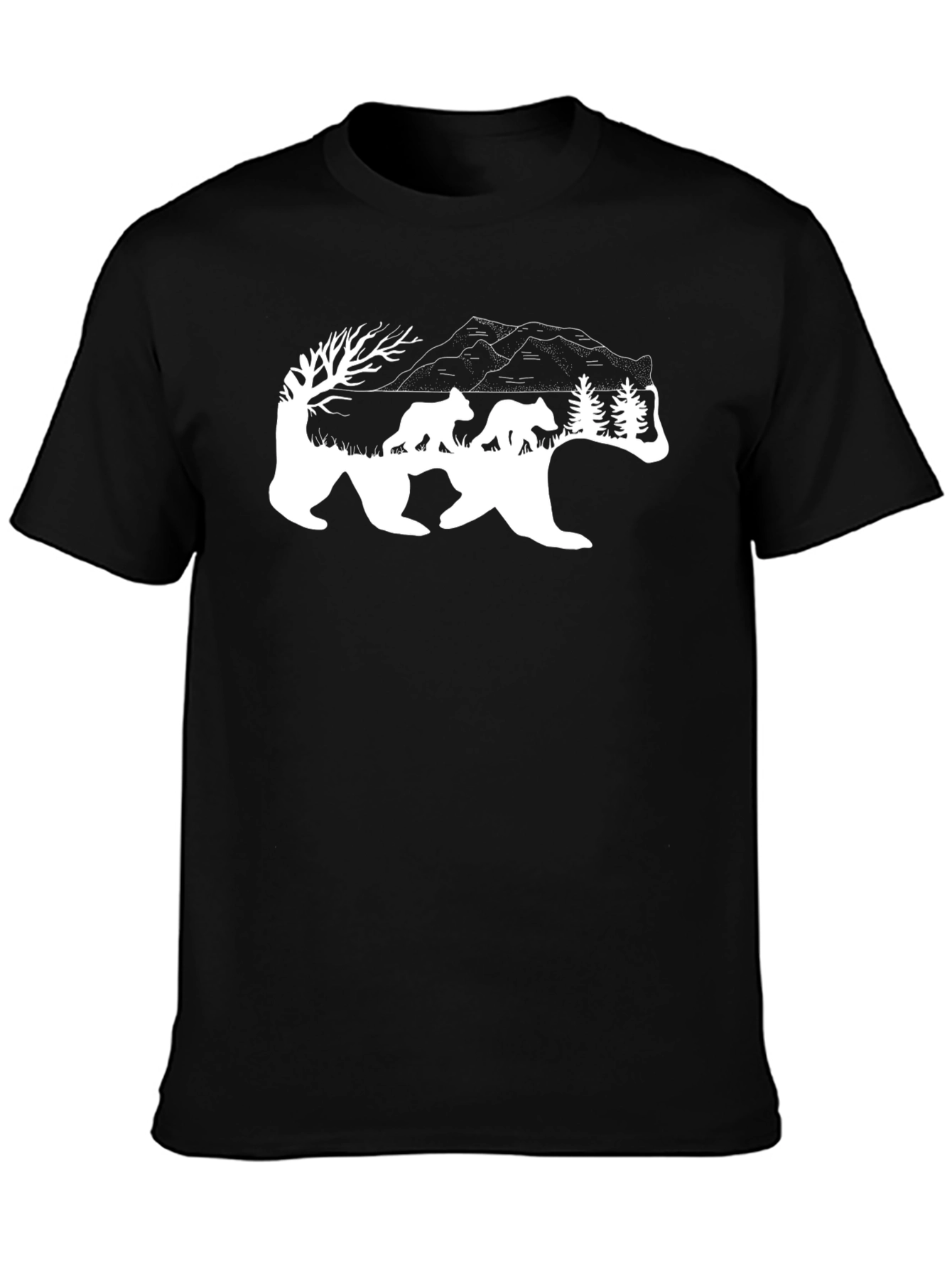 Bear Family Graphic T-Shirt - Nature Inspired Tee