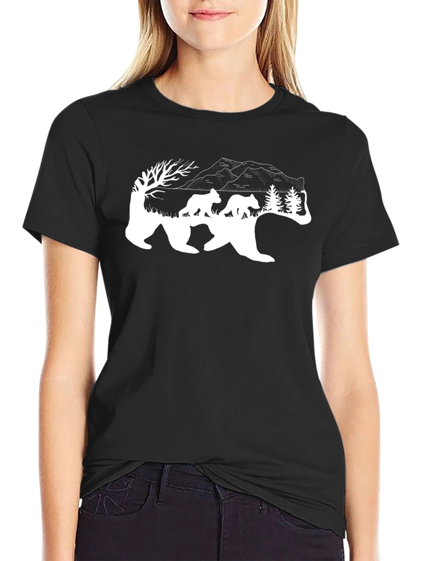 Bear Family Graphic T-Shirt - Nature Inspired Tee