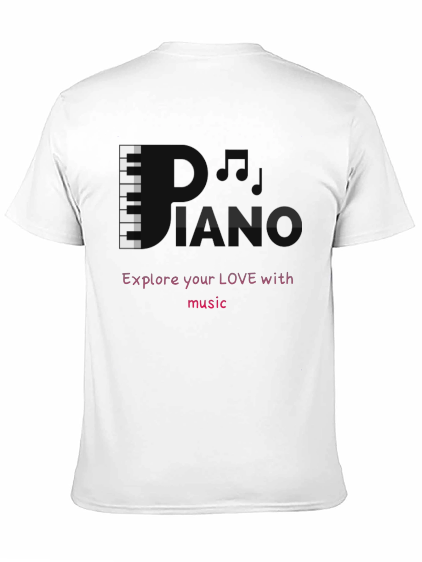 DJ Piano Black Graphic Tee