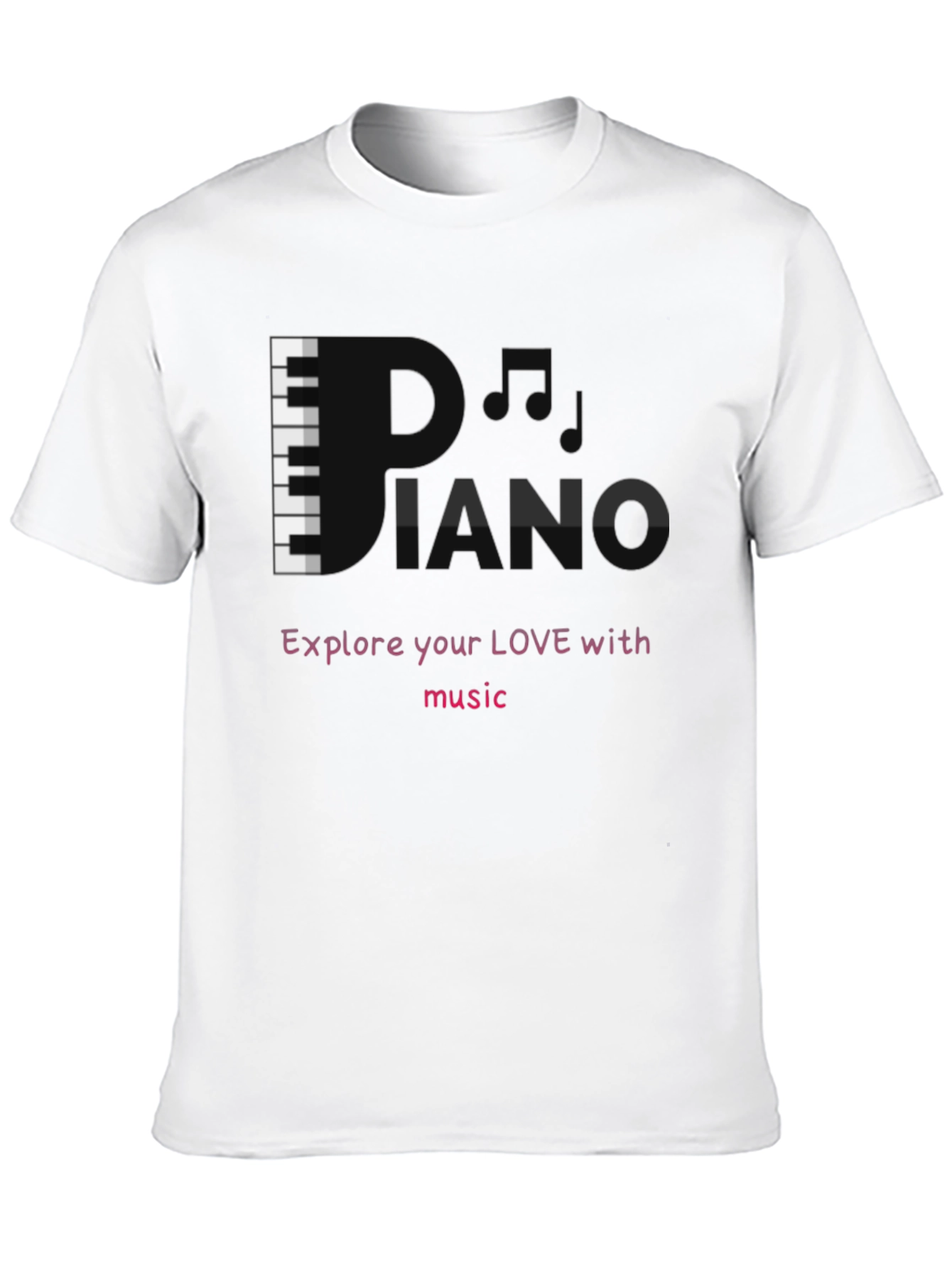 DJ Piano Black Graphic Tee