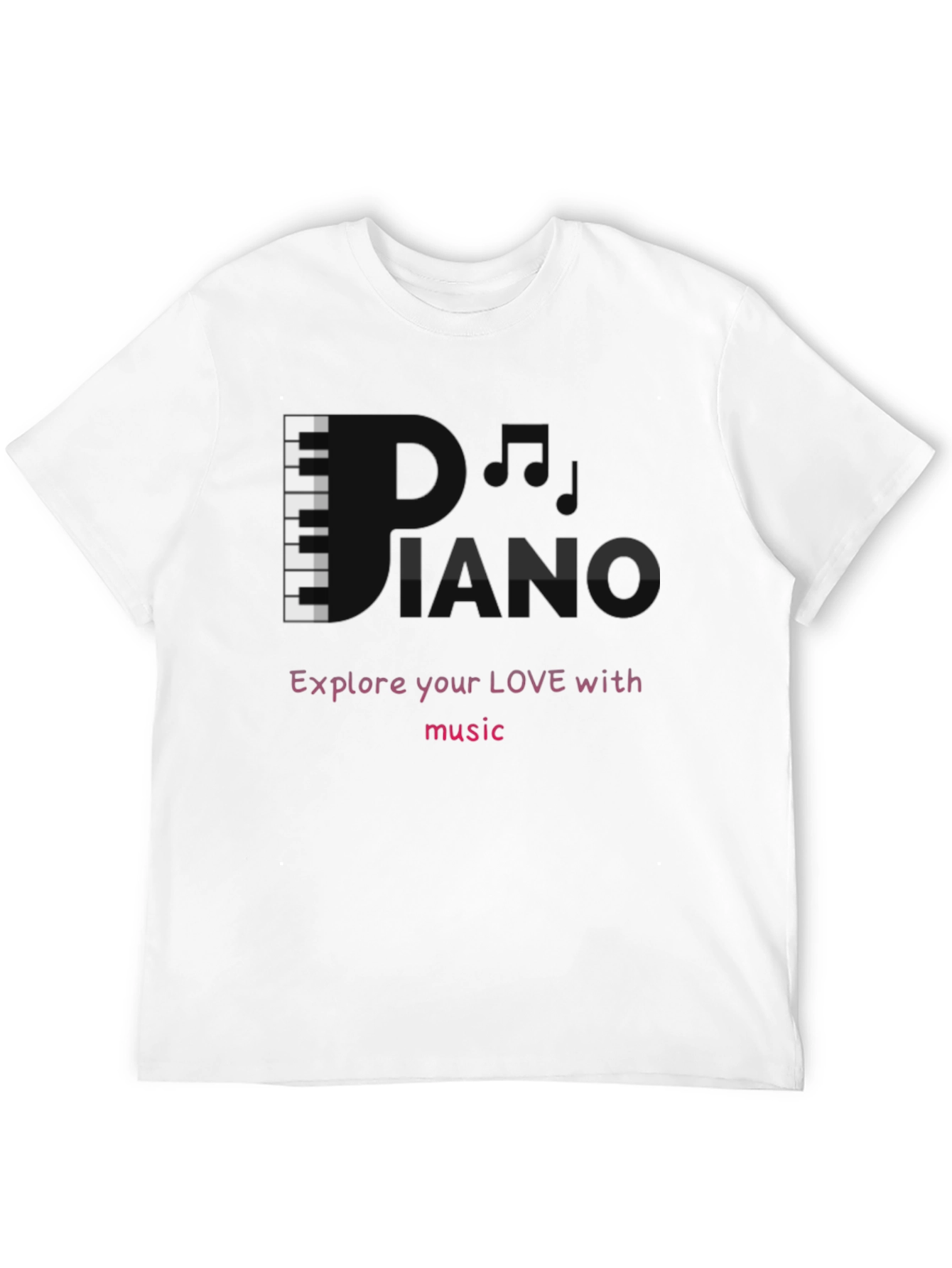 DJ Piano Black Graphic Tee