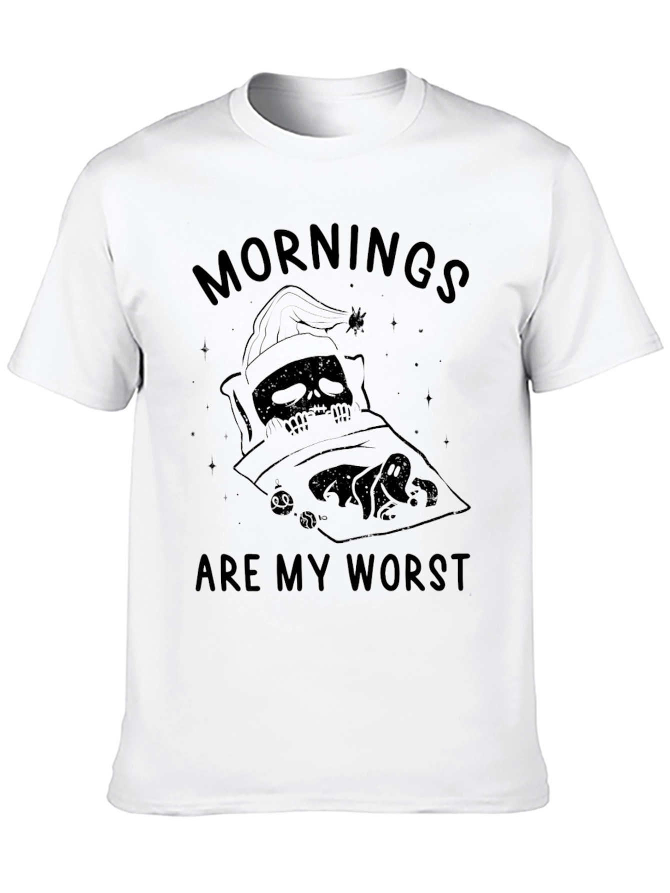 Mornings Are My Worst Funny Graphic T-Shirt