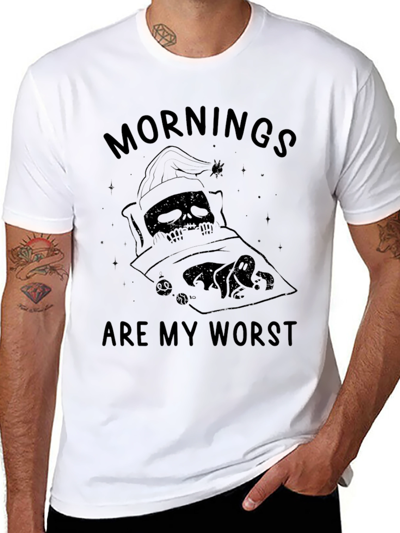 Mornings Are My Worst Funny Graphic T-Shirt