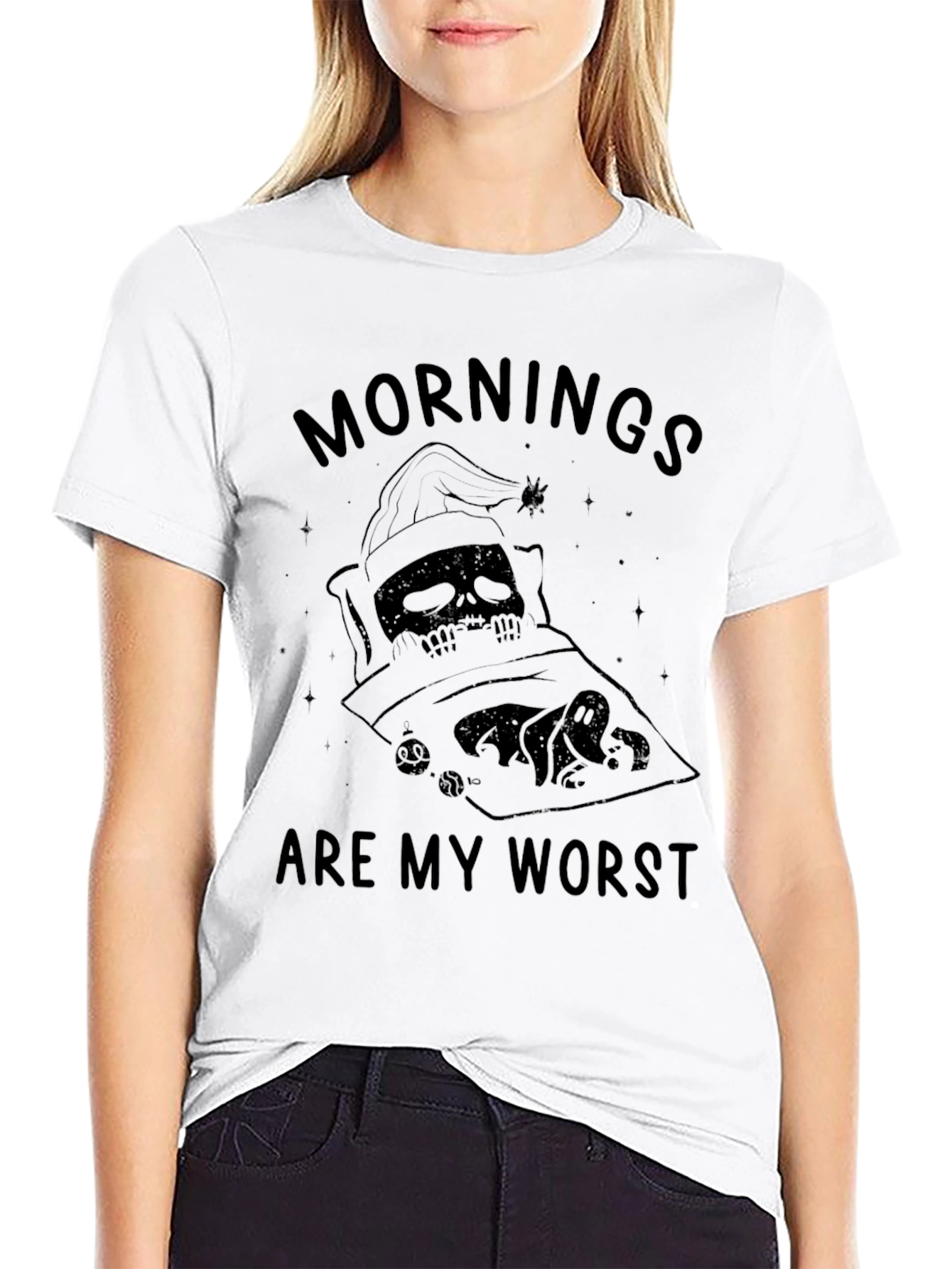 Mornings Are My Worst Funny Graphic T-Shirt
