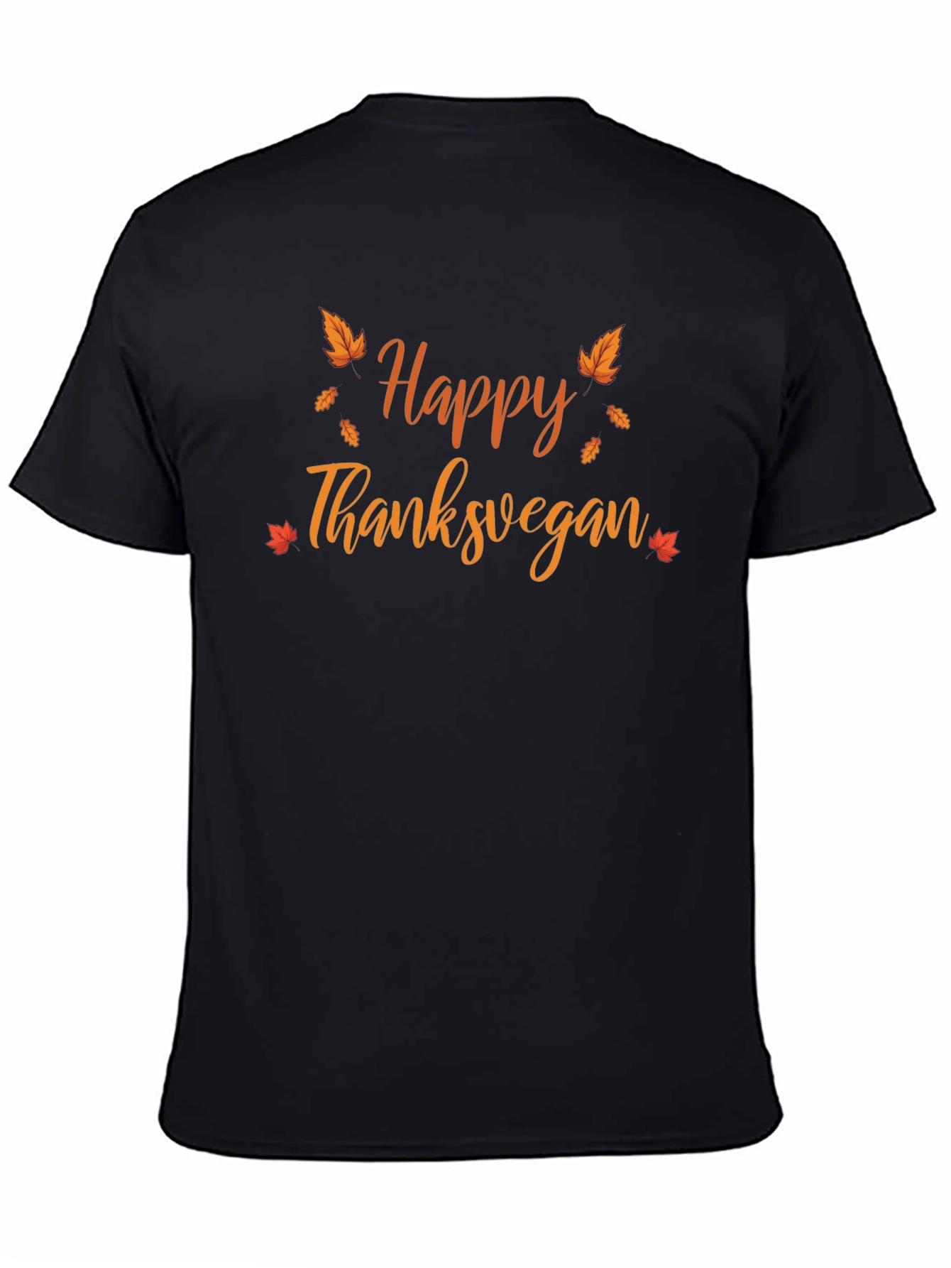 Happy Thanksvegan Black T-Shirt