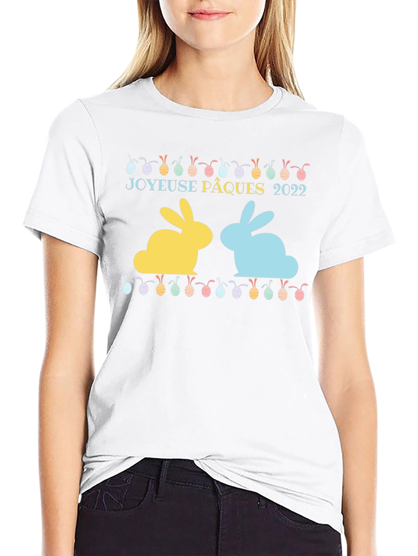 Joyeuse Pâques 2022 Easter Bunny T-Shirt
