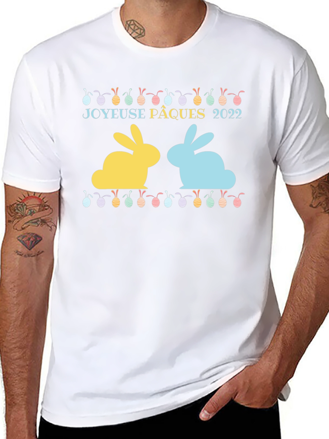 Joyeuse Pâques 2022 Easter Bunny T-Shirt
