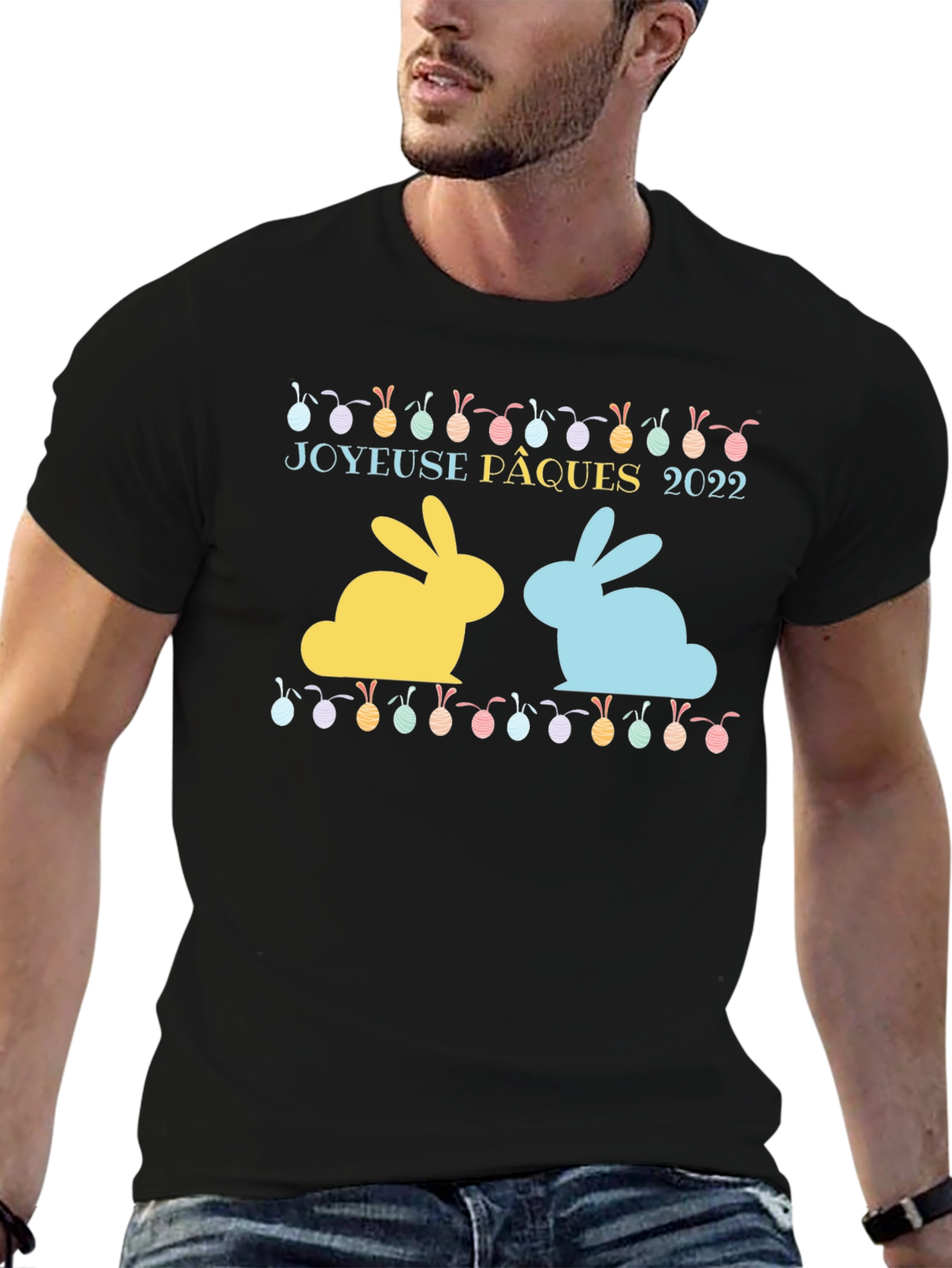 Joyeuse Pâques 2022 Easter Bunny T-Shirt