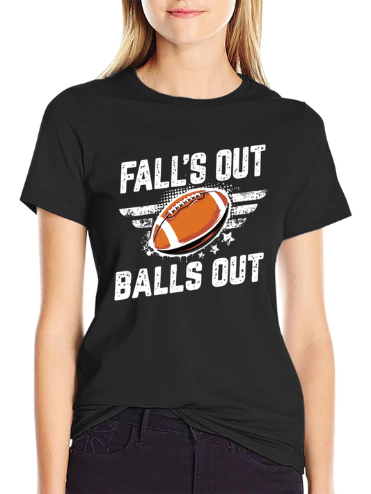 Falls Out Balls Out Football Graphic Tee