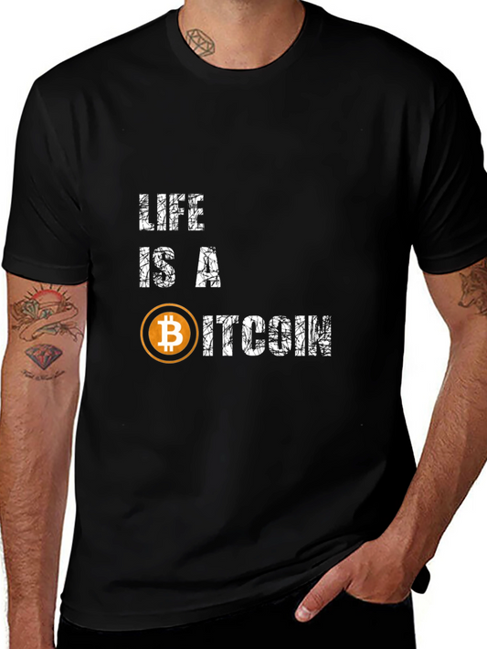 Life is a Bitcoin Graphic Tee - Crypto Enthusiast Apparel