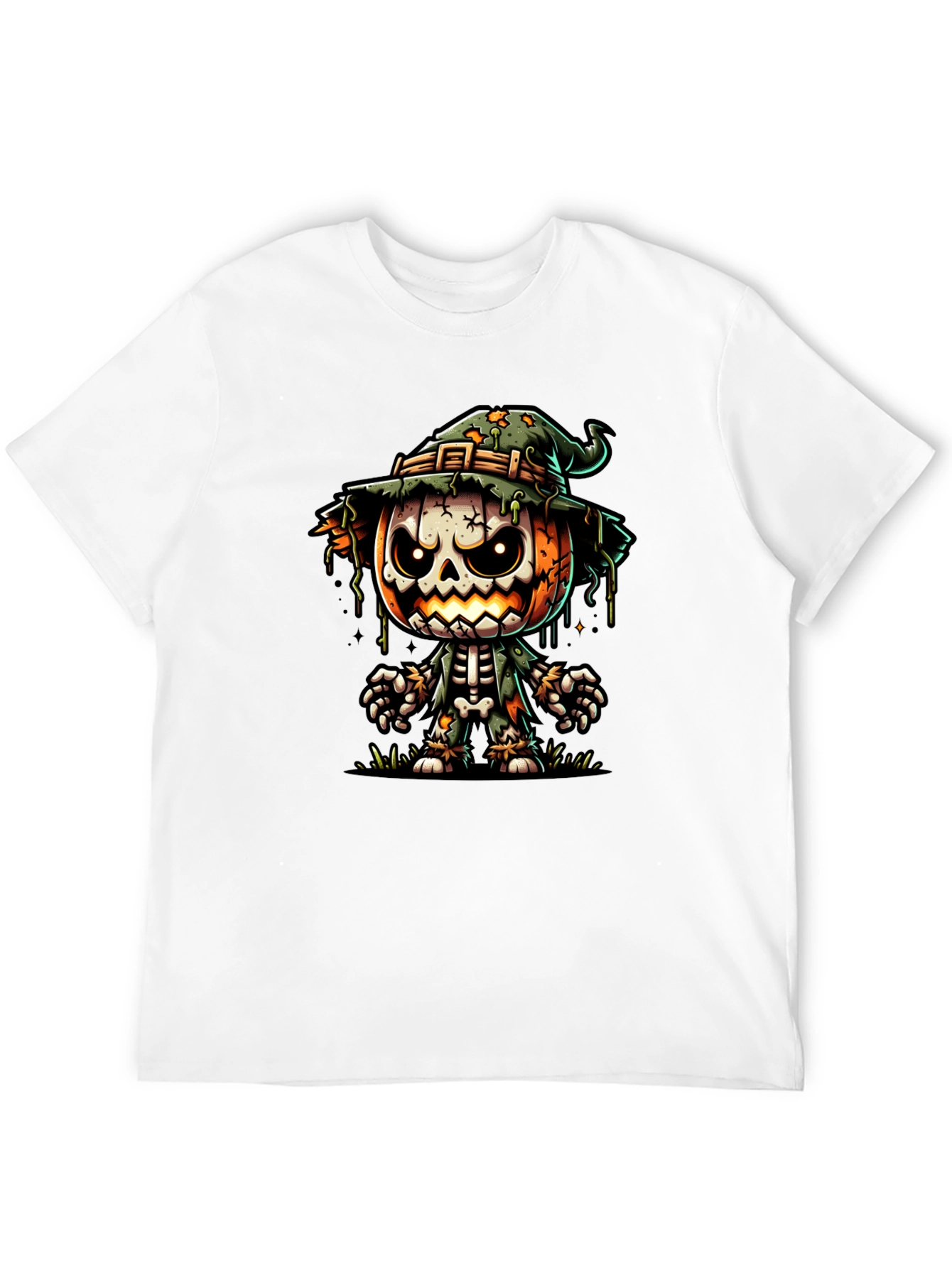 Halloween Pumpkin Skeleton T-Shirt