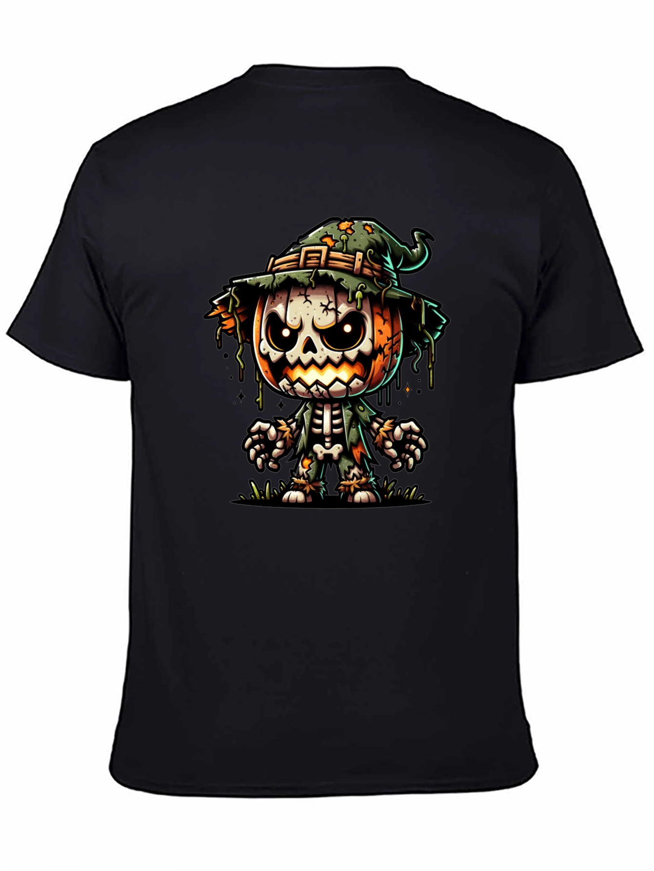 Halloween Pumpkin Skeleton T-Shirt