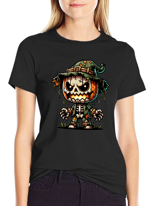 Halloween Pumpkin Skeleton T-Shirt