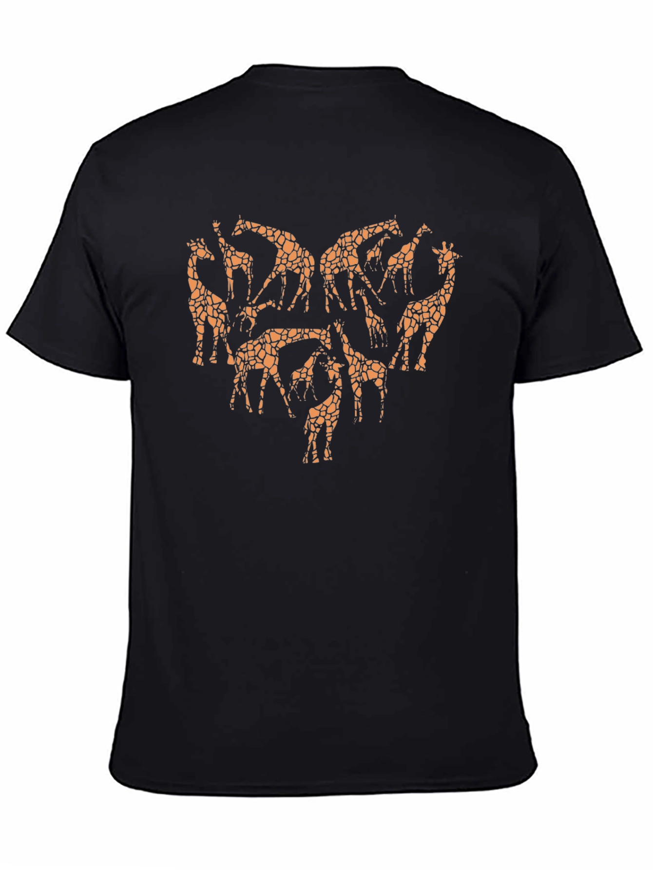 Giraffe Love Heart T-Shirt - Novelty Animal Print Tee