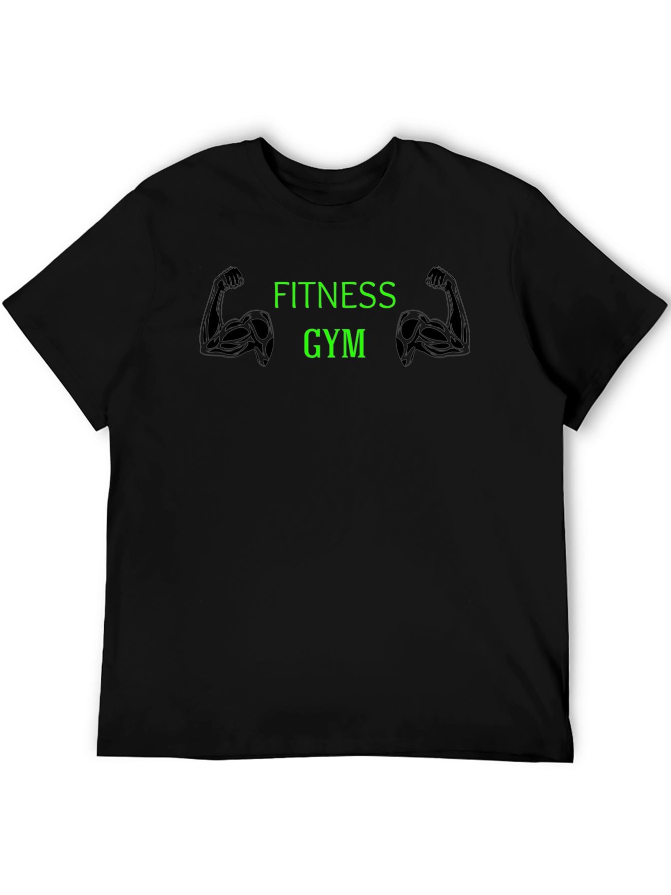 Fitness Gym Graphic Black T-Shirt