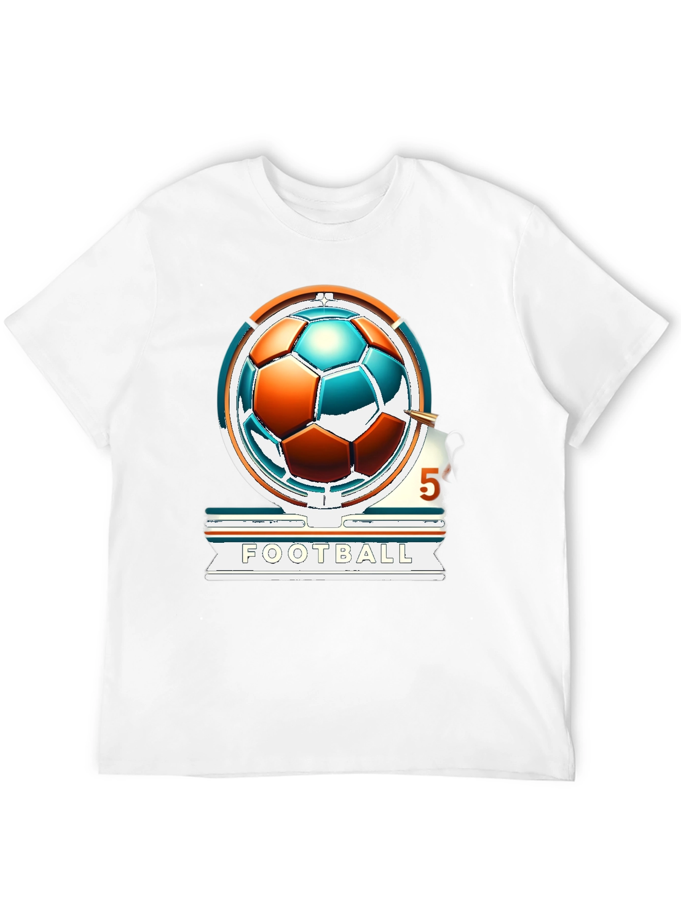 Football Graphic T-Shirt - Black Cotton Tee