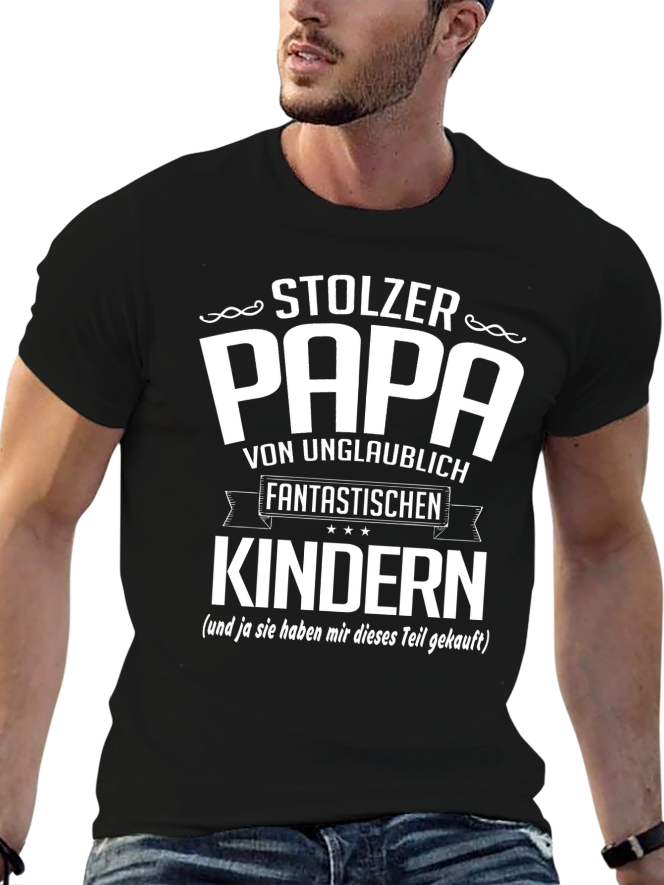 Proud Papa T-Shirt - Gift for Fathers Day
