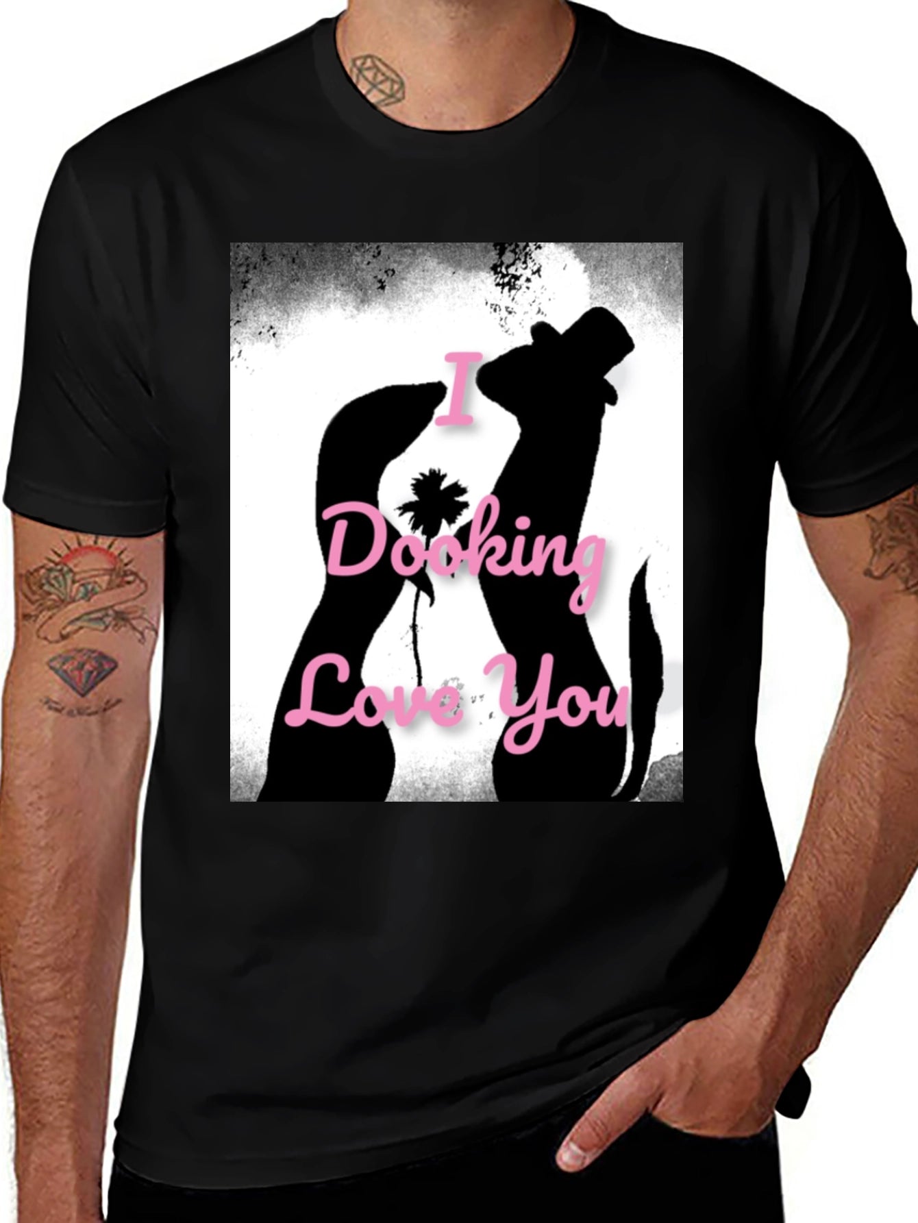 I Dooking Love You Ferret T-Shirt - Black