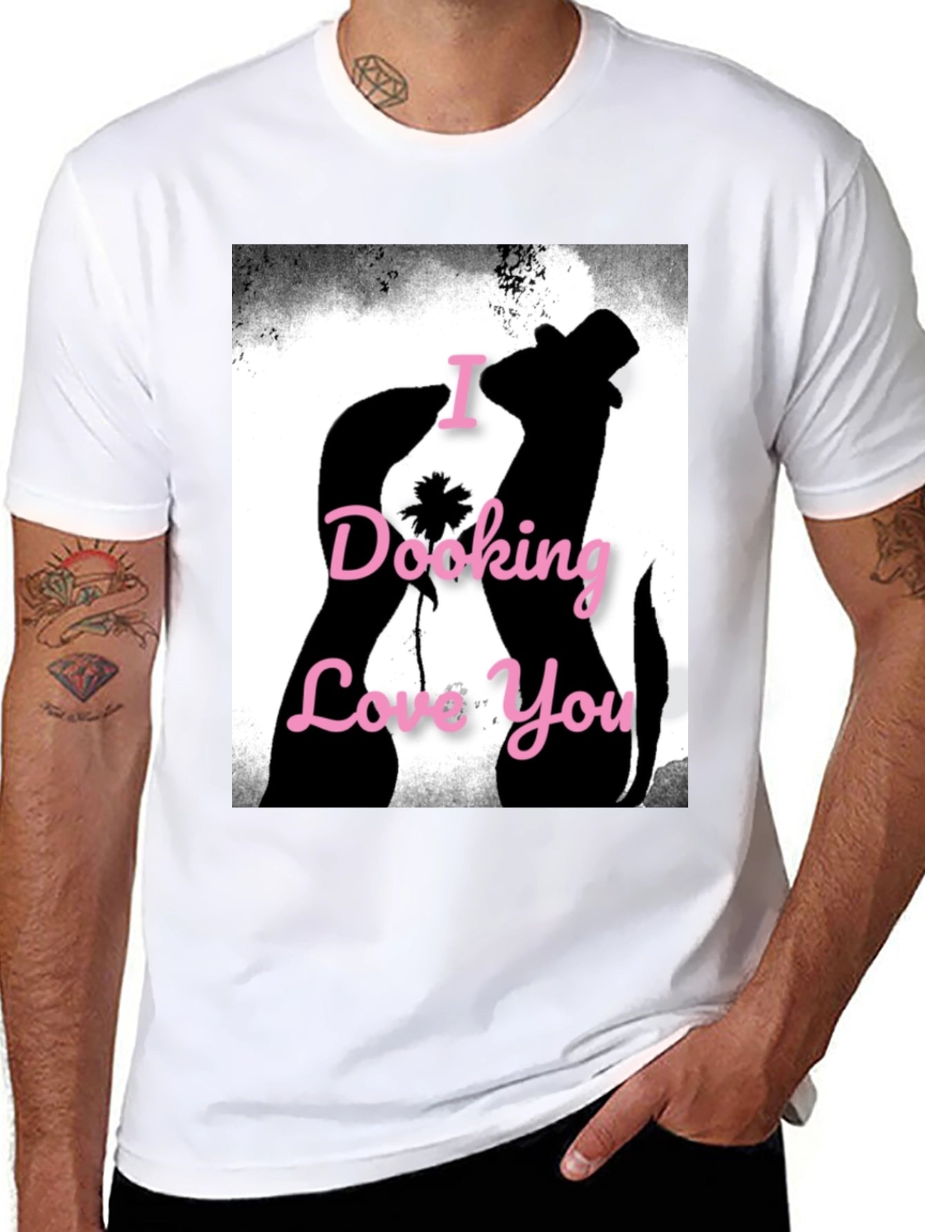 I Dooking Love You Ferret T-Shirt - Black