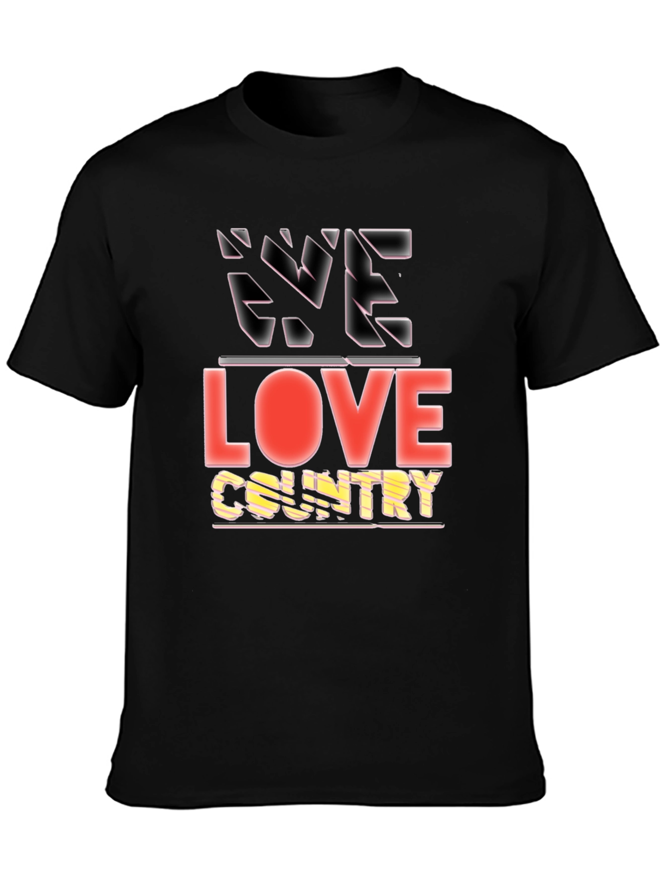We Love Country Graphic Tee - Black