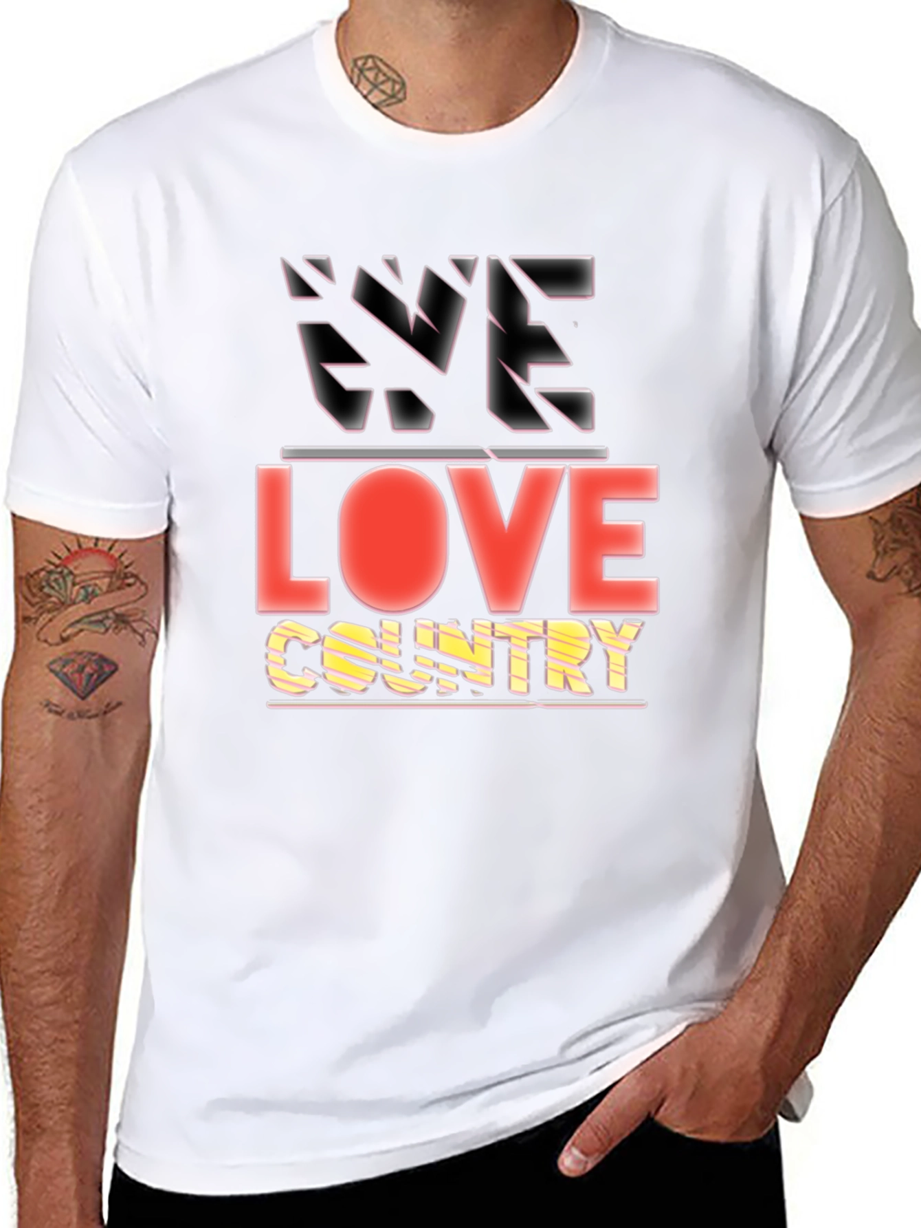 We Love Country Graphic Tee - Black