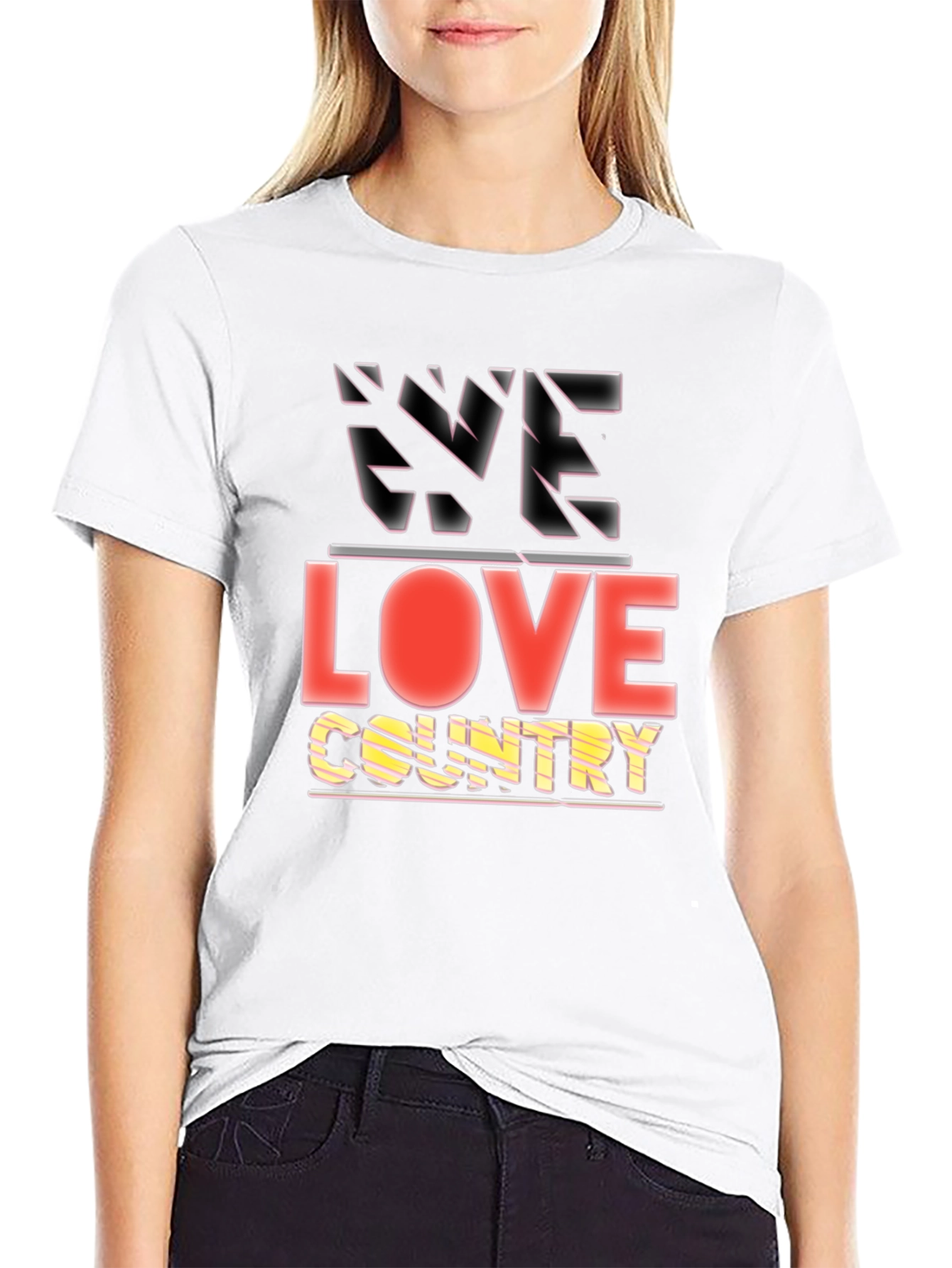 We Love Country Graphic Tee - Black