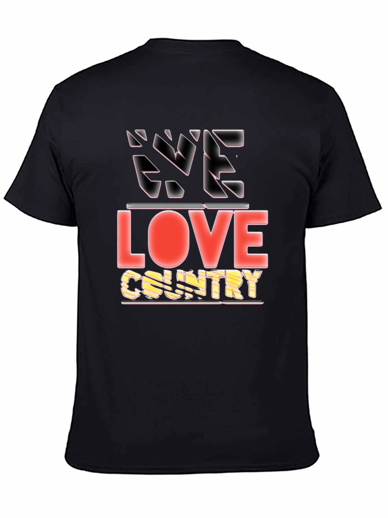 We Love Country Graphic Tee - Black