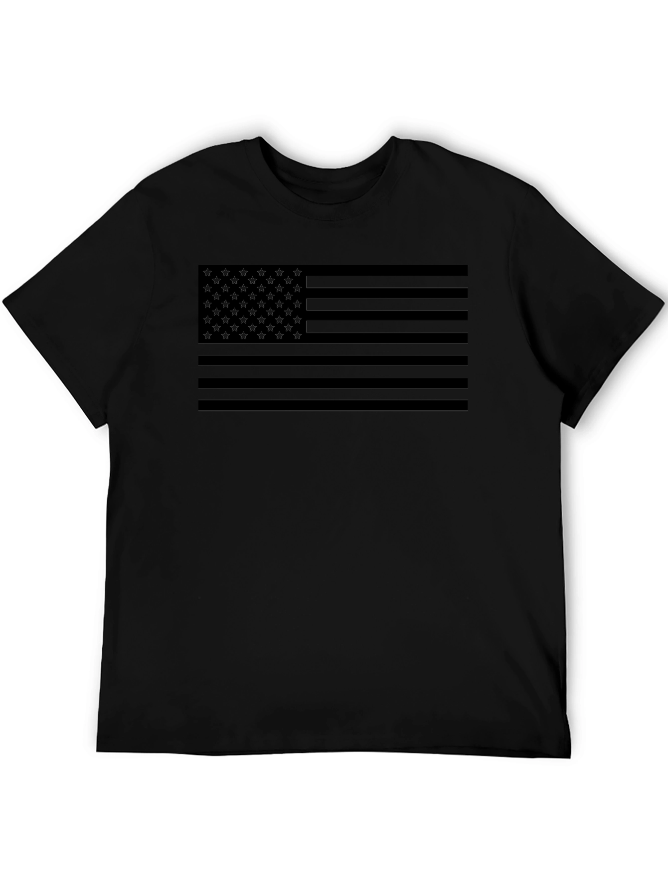 Stealth Black American Flag Graphic Tee