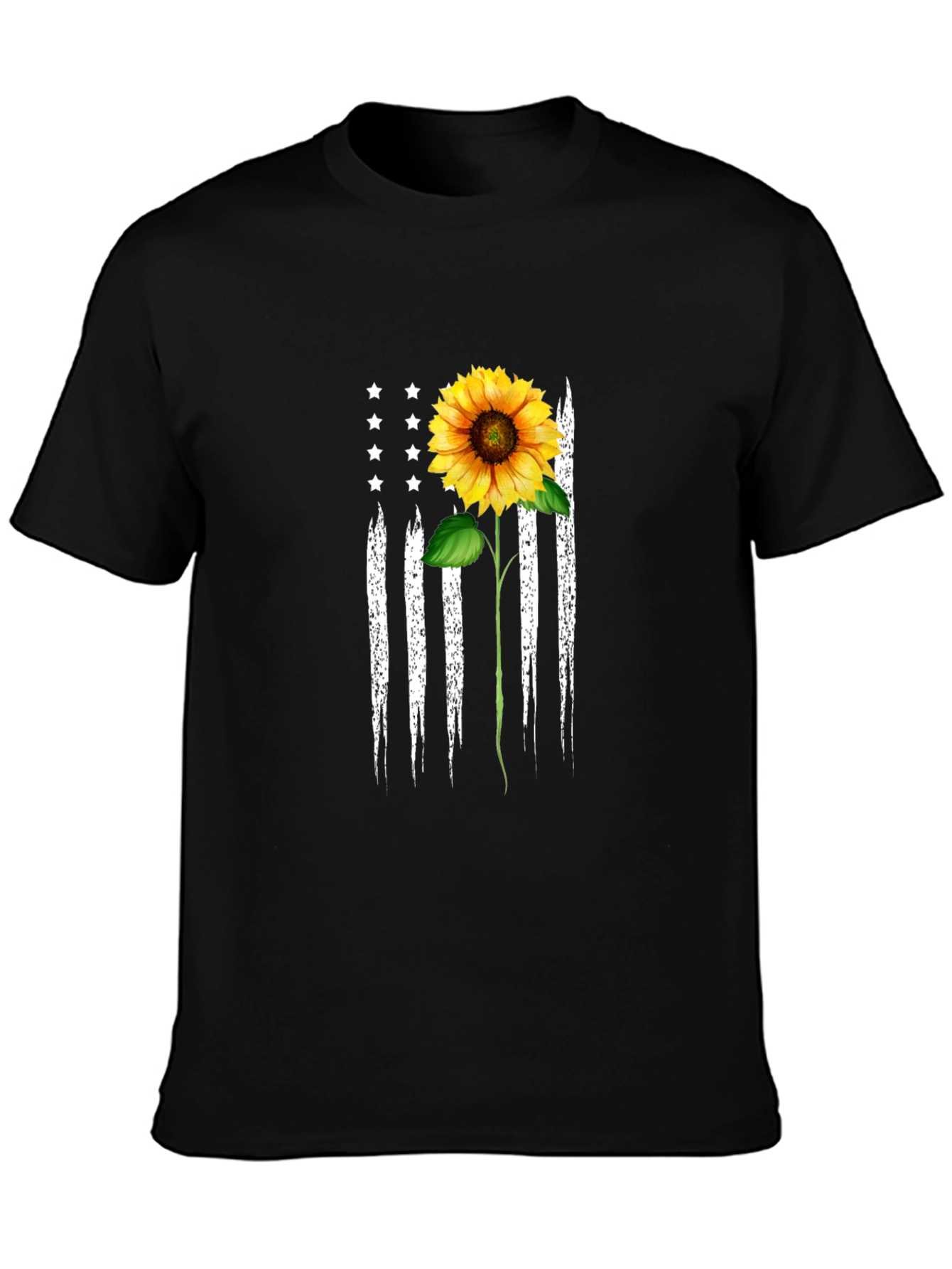Sunflower American Flag Graphic Tee