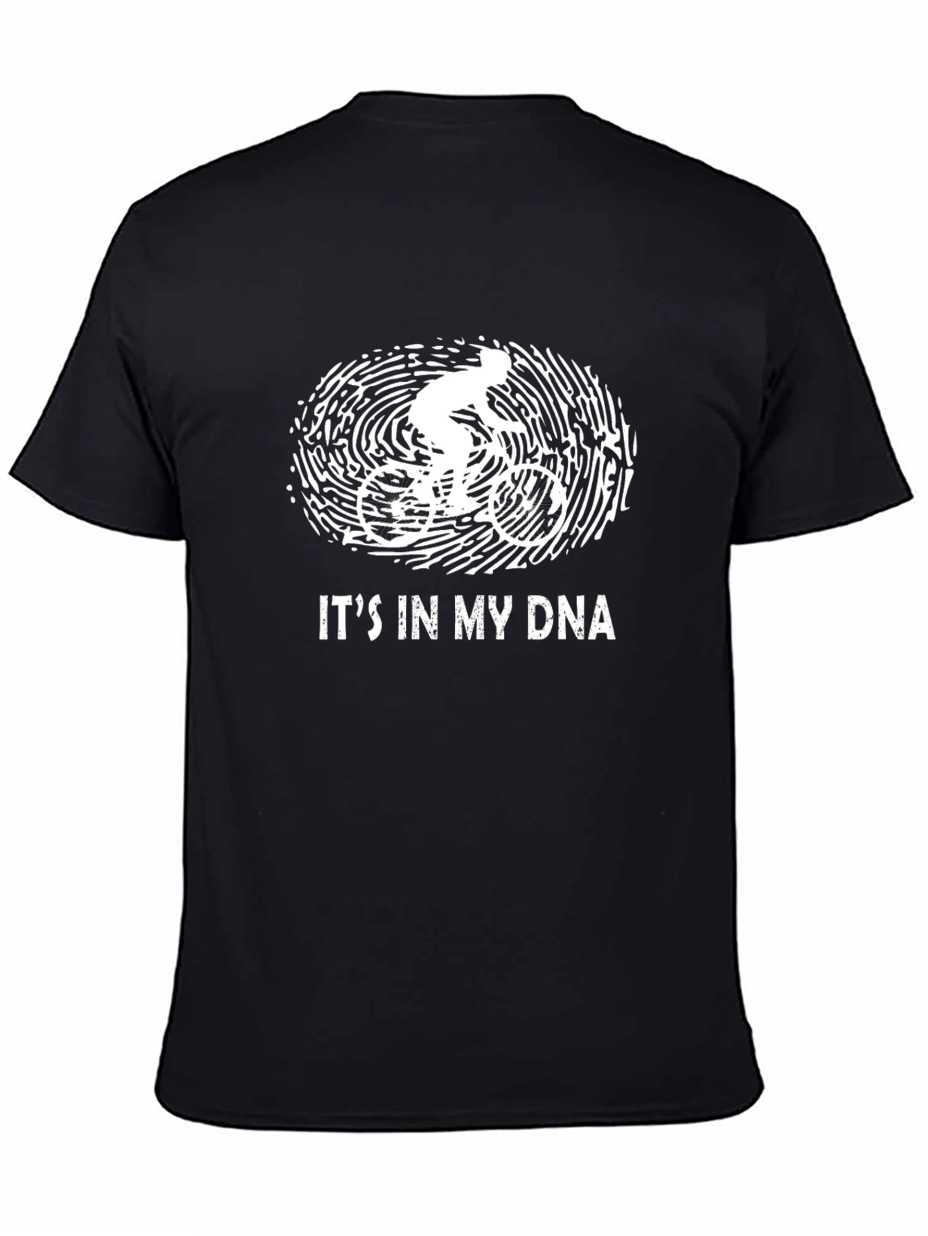 Cycling DNA Graphic Tee - Black Cotton T-Shirt