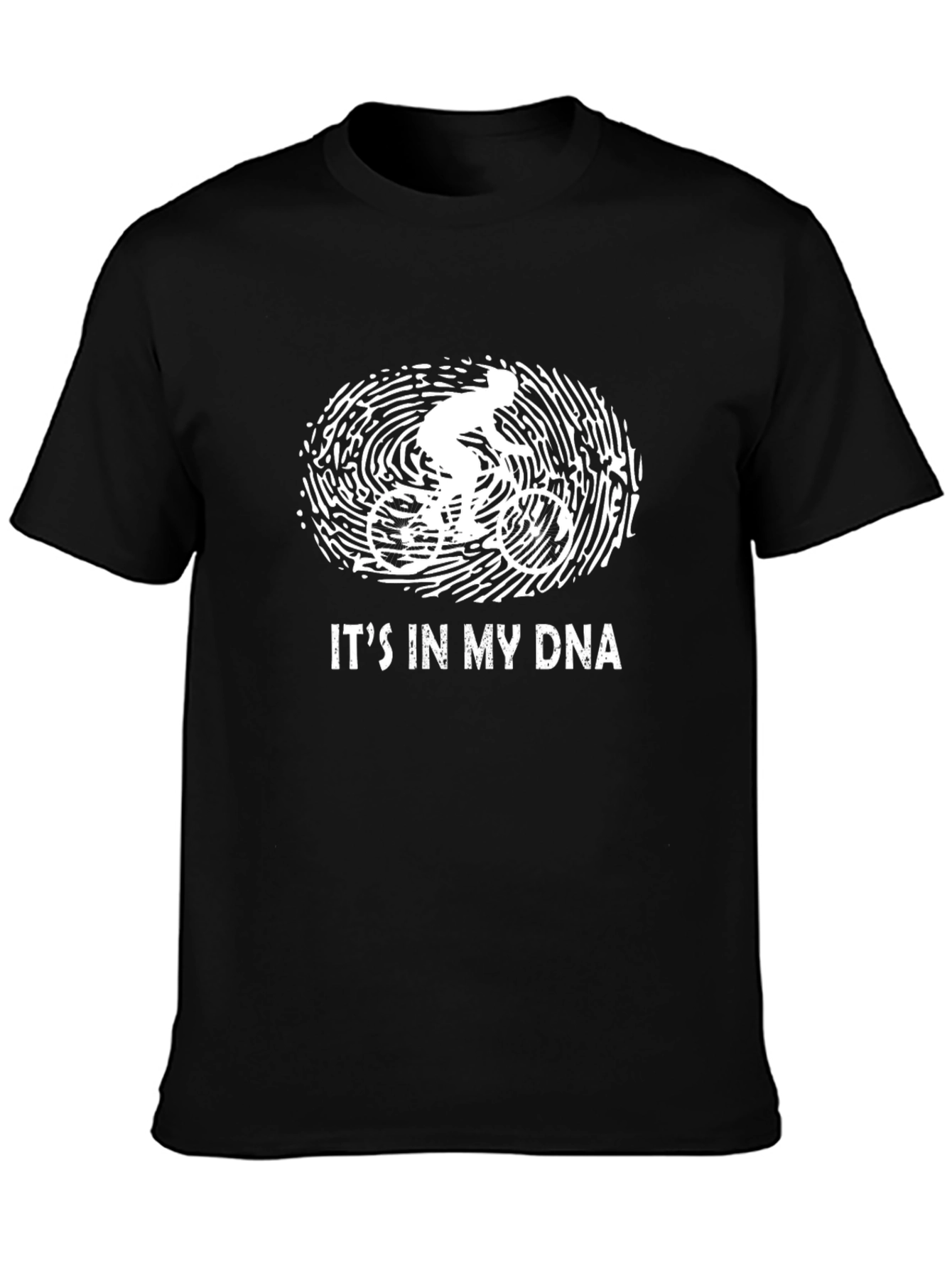 Cycling DNA Graphic Tee - Black Cotton T-Shirt