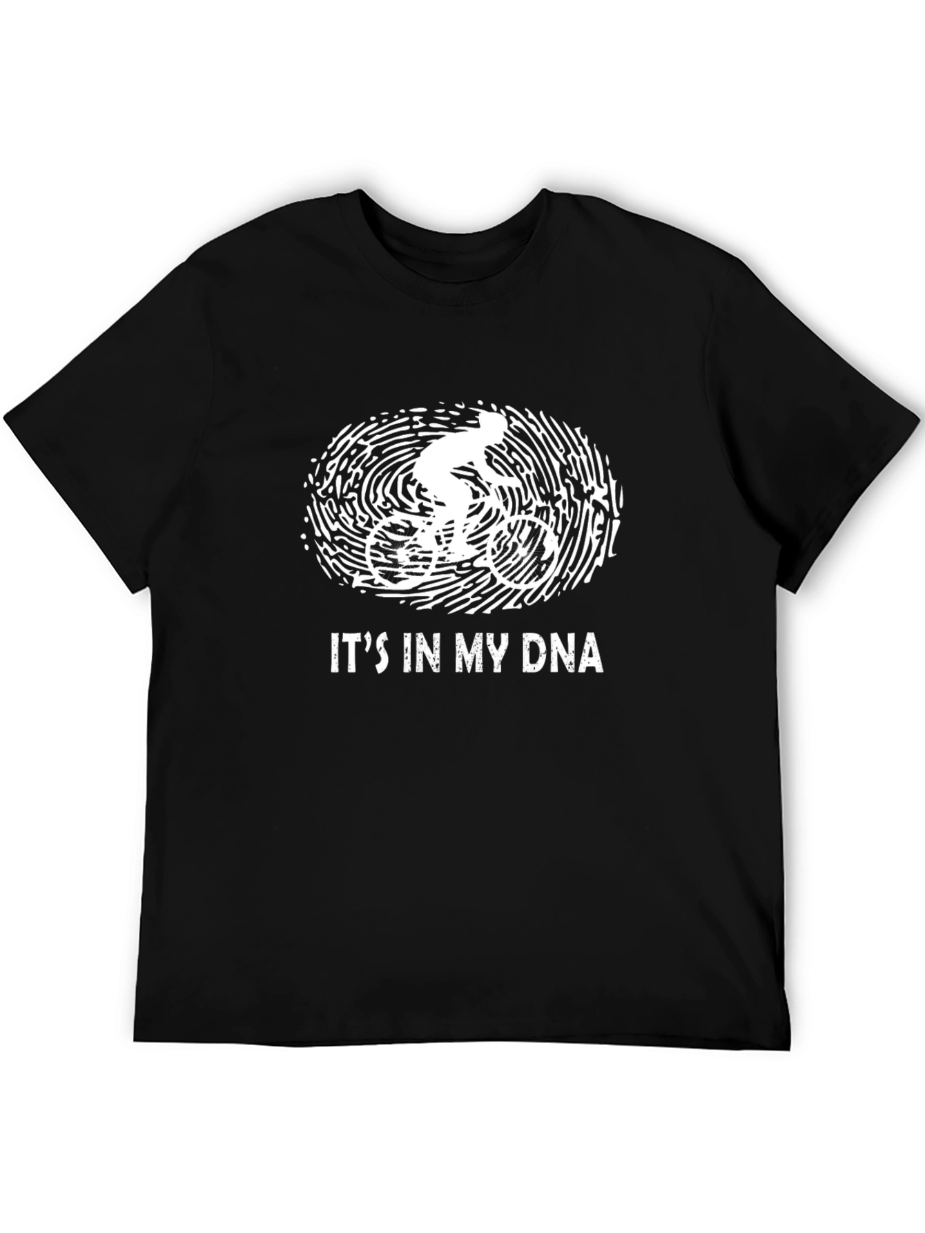Cycling DNA Graphic Tee - Black Cotton T-Shirt