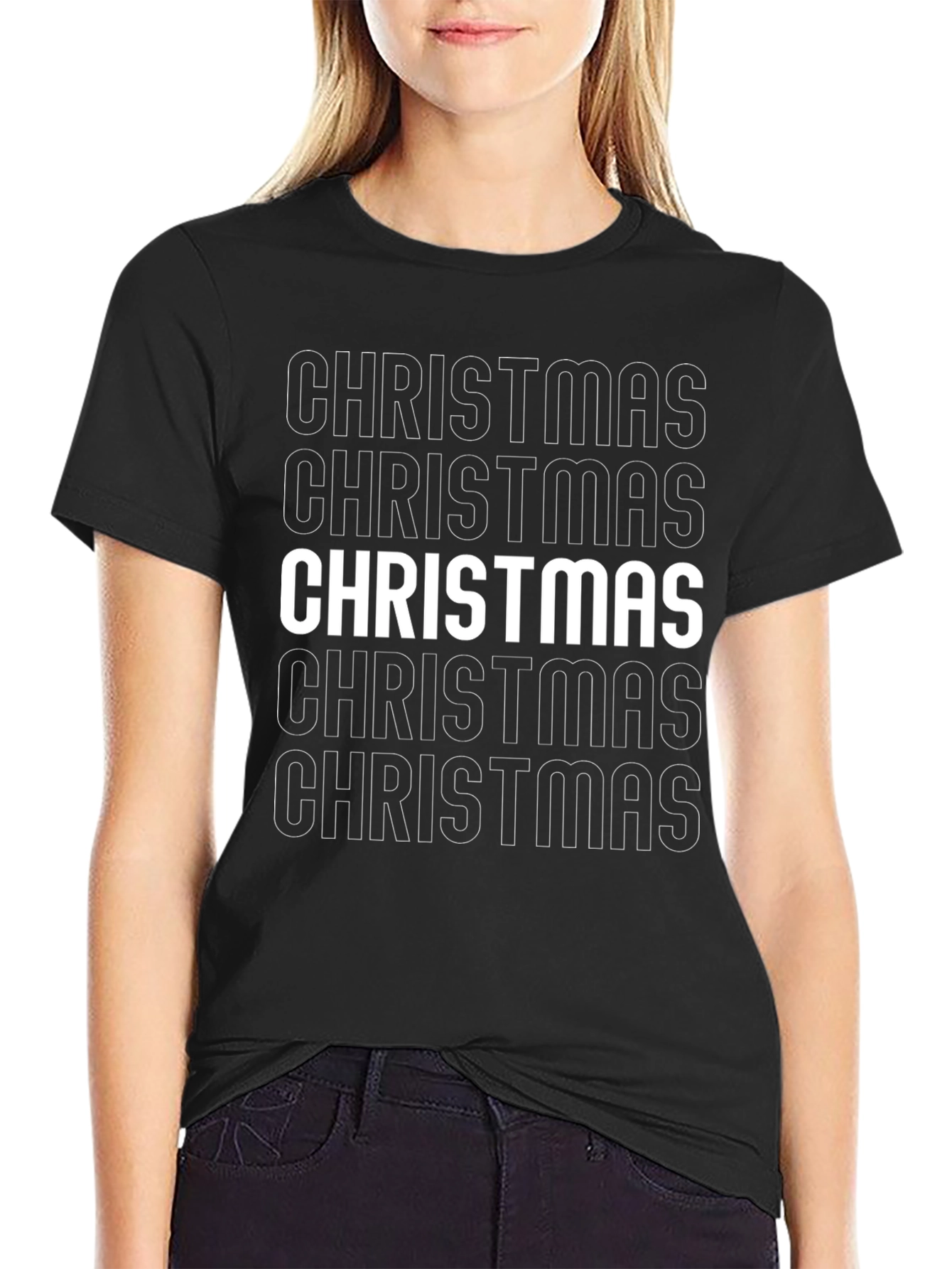 Christmas Text Graphic T-Shirt