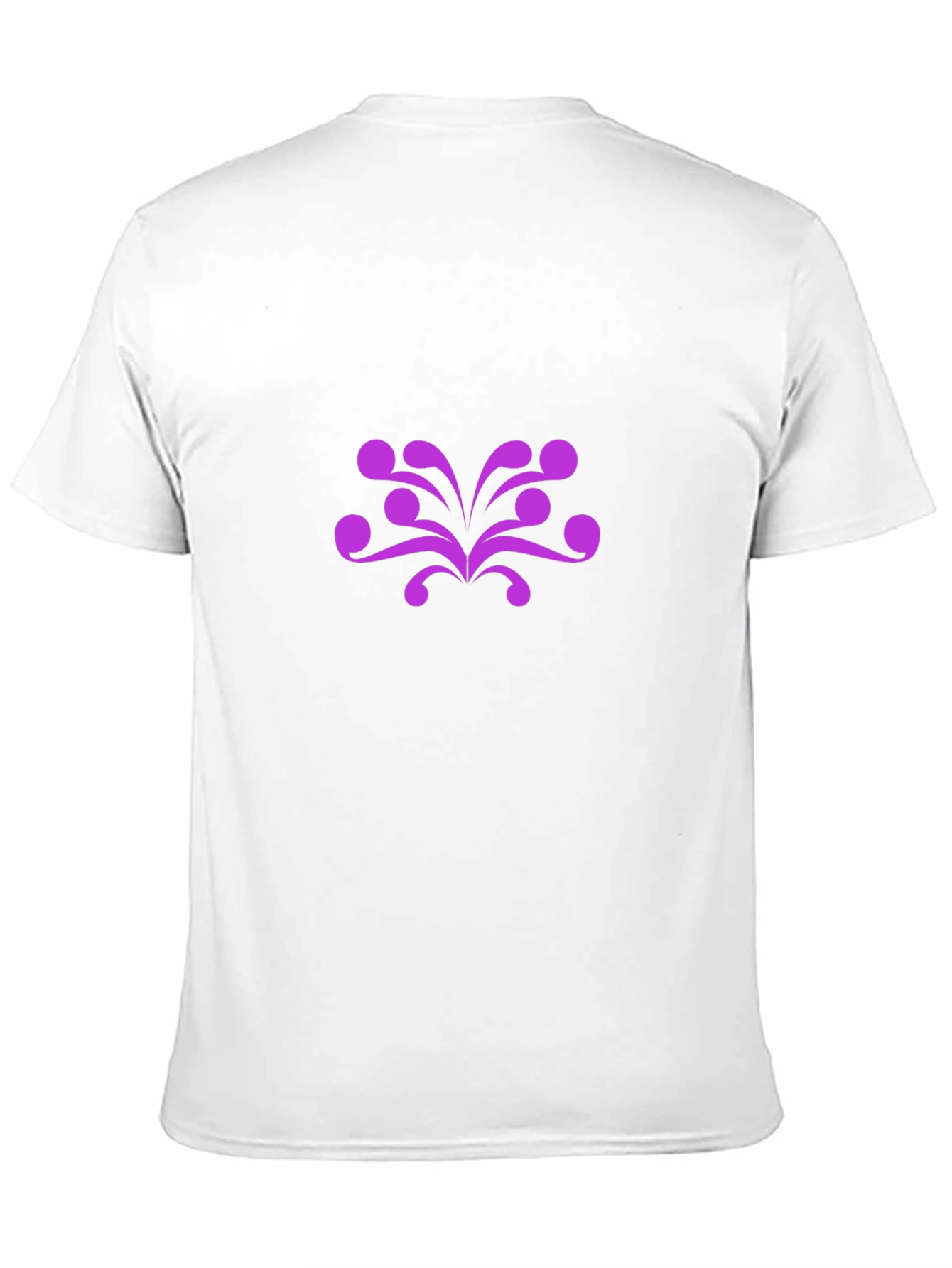 Mens Black T-Shirt with Abstract Purple Design