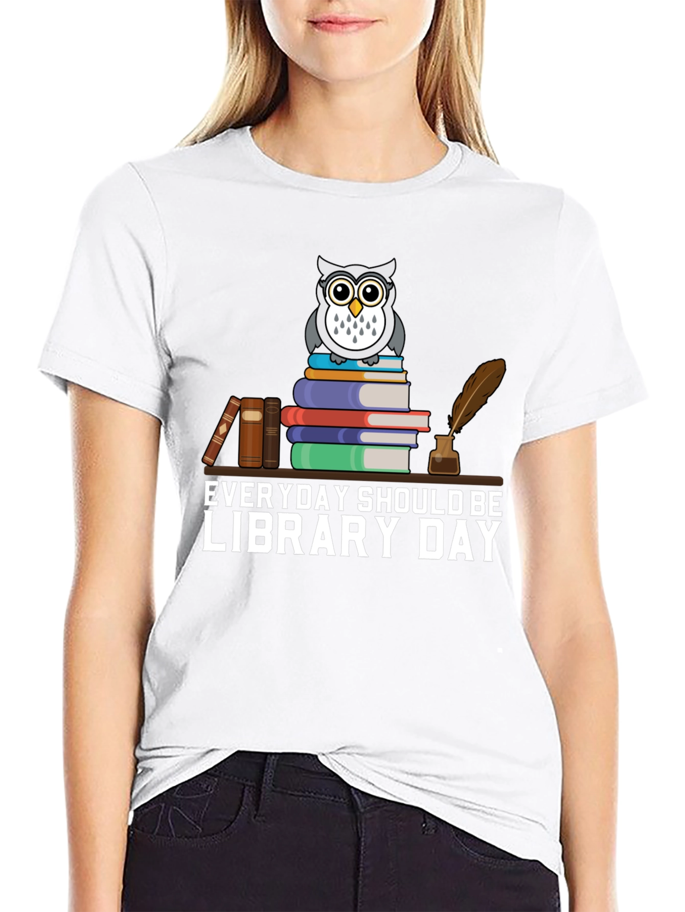 Everyday Should Be Library Day Owl T-Shirt