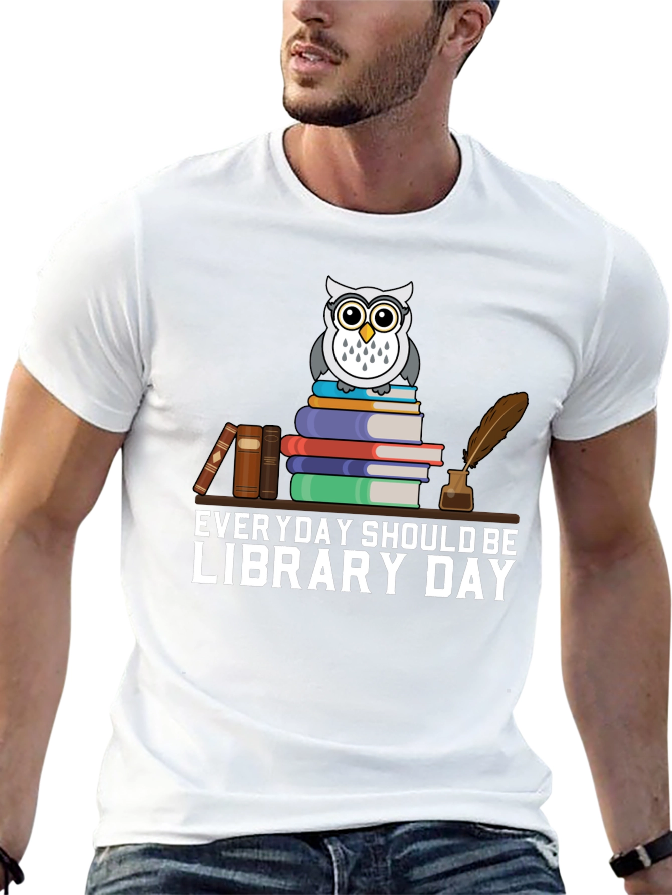 Everyday Should Be Library Day Owl T-Shirt