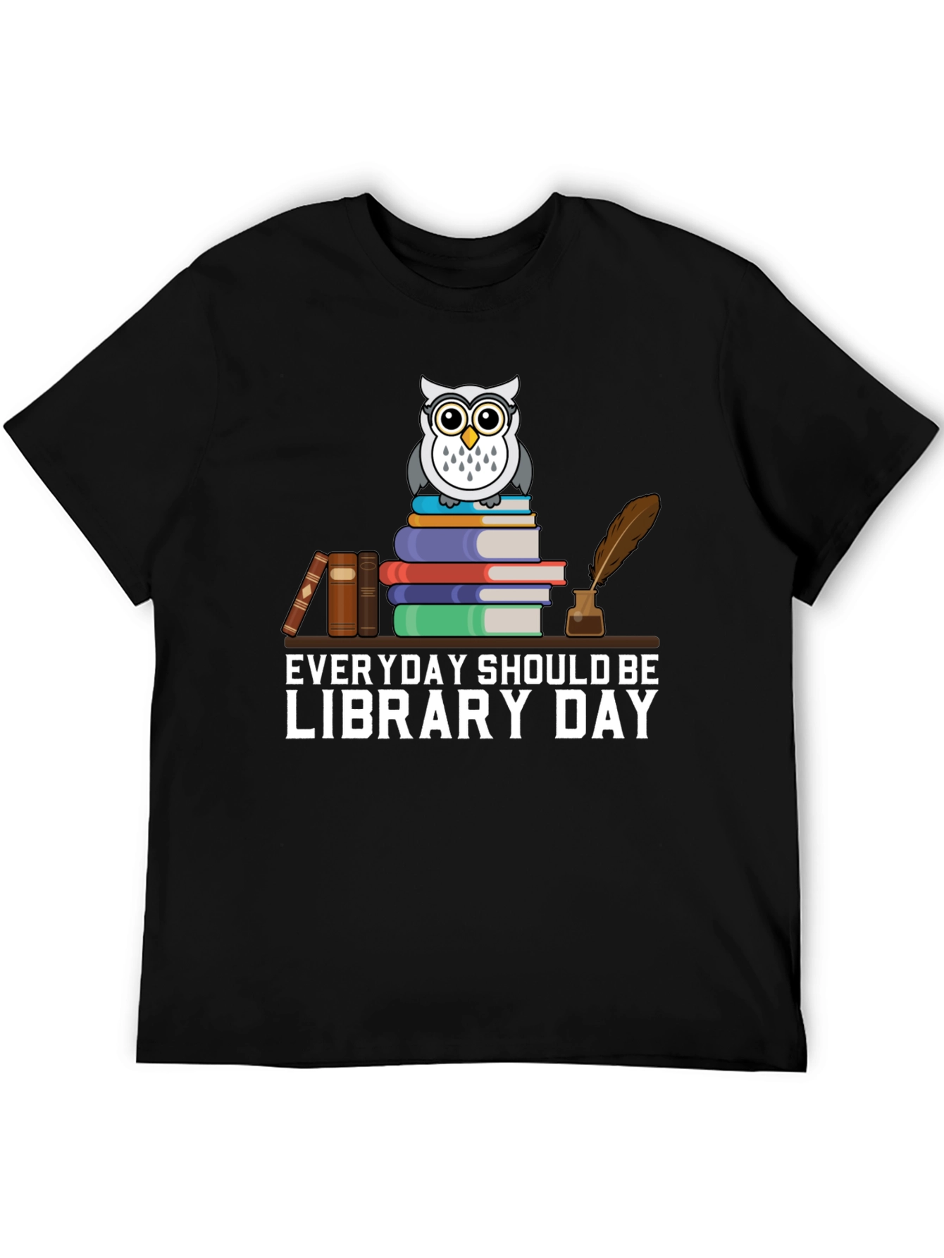 Everyday Should Be Library Day Owl T-Shirt