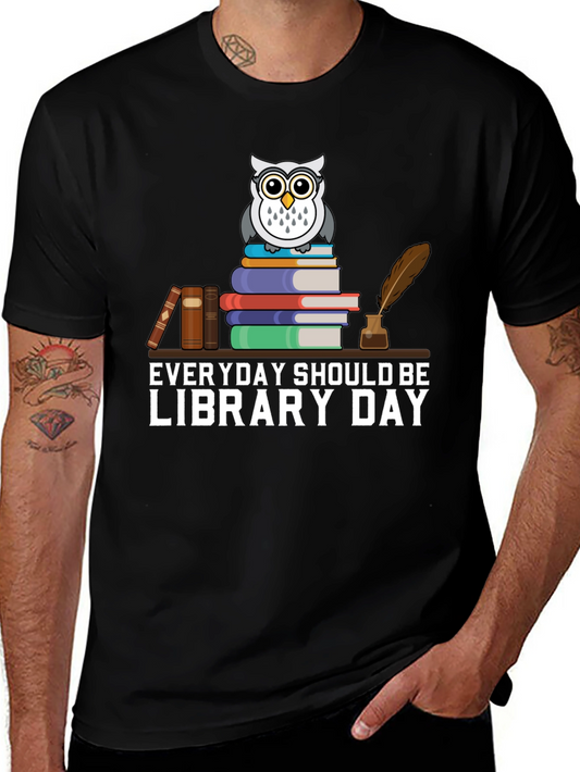 Everyday Should Be Library Day Owl T-Shirt
