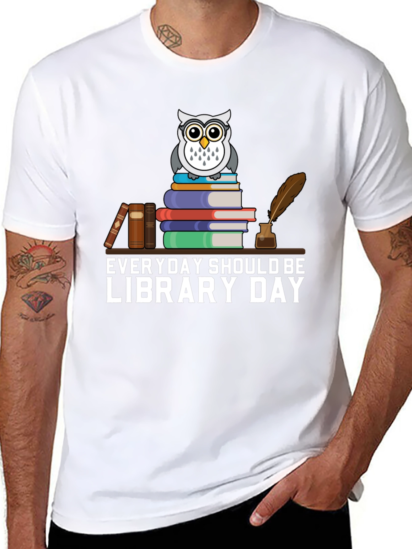 Everyday Should Be Library Day Owl T-Shirt