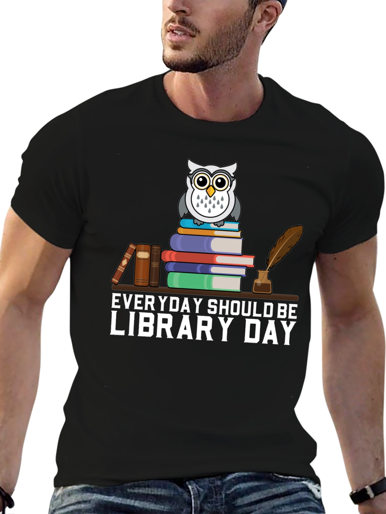Everyday Should Be Library Day Owl T-Shirt