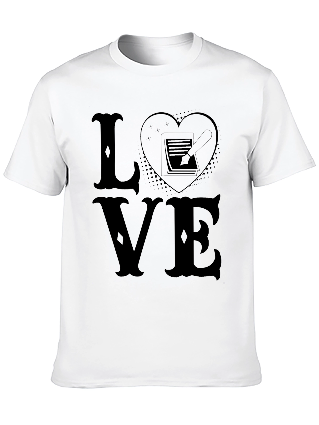 Love Writing T-Shirt - Black Graphic Tee