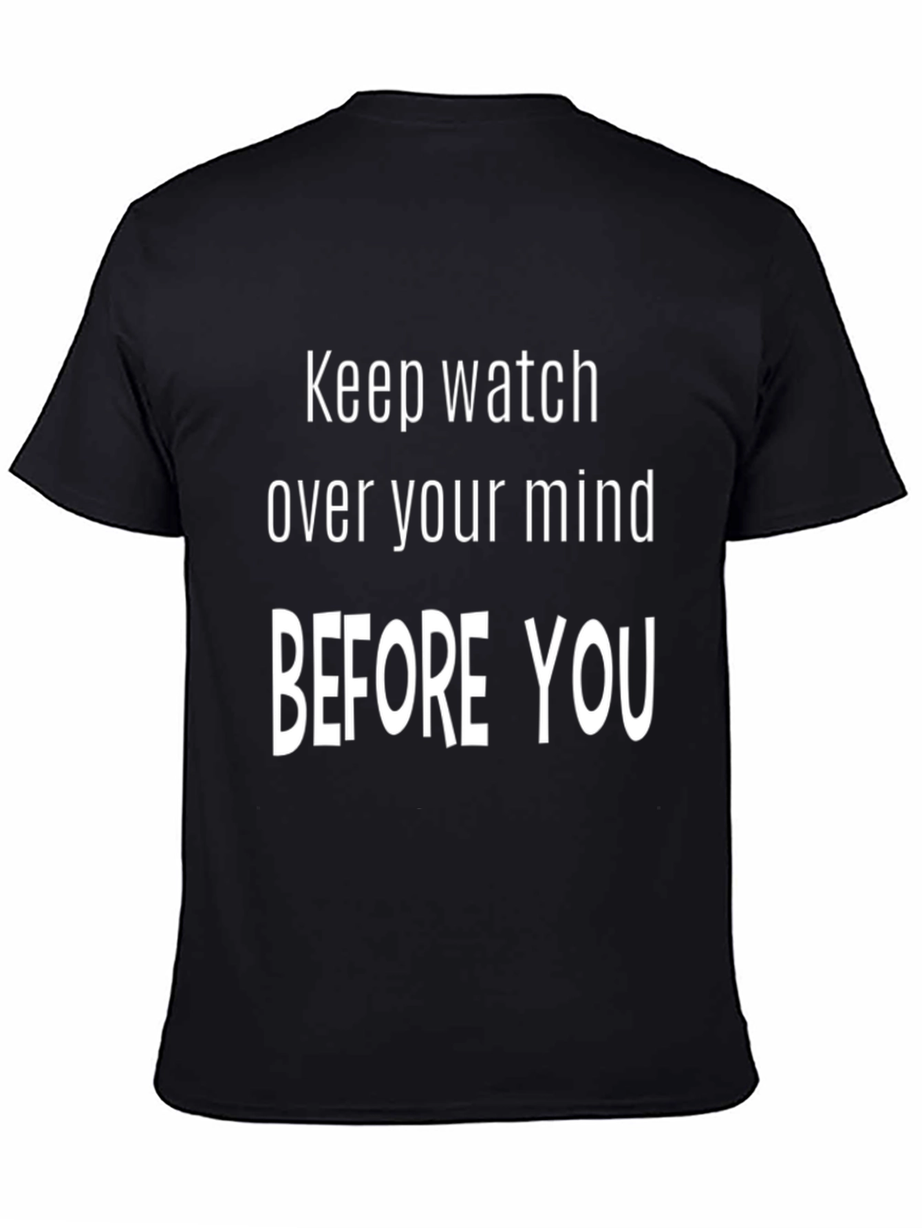 Keep Watch Over Your Mind Black Graphic T-Shirt