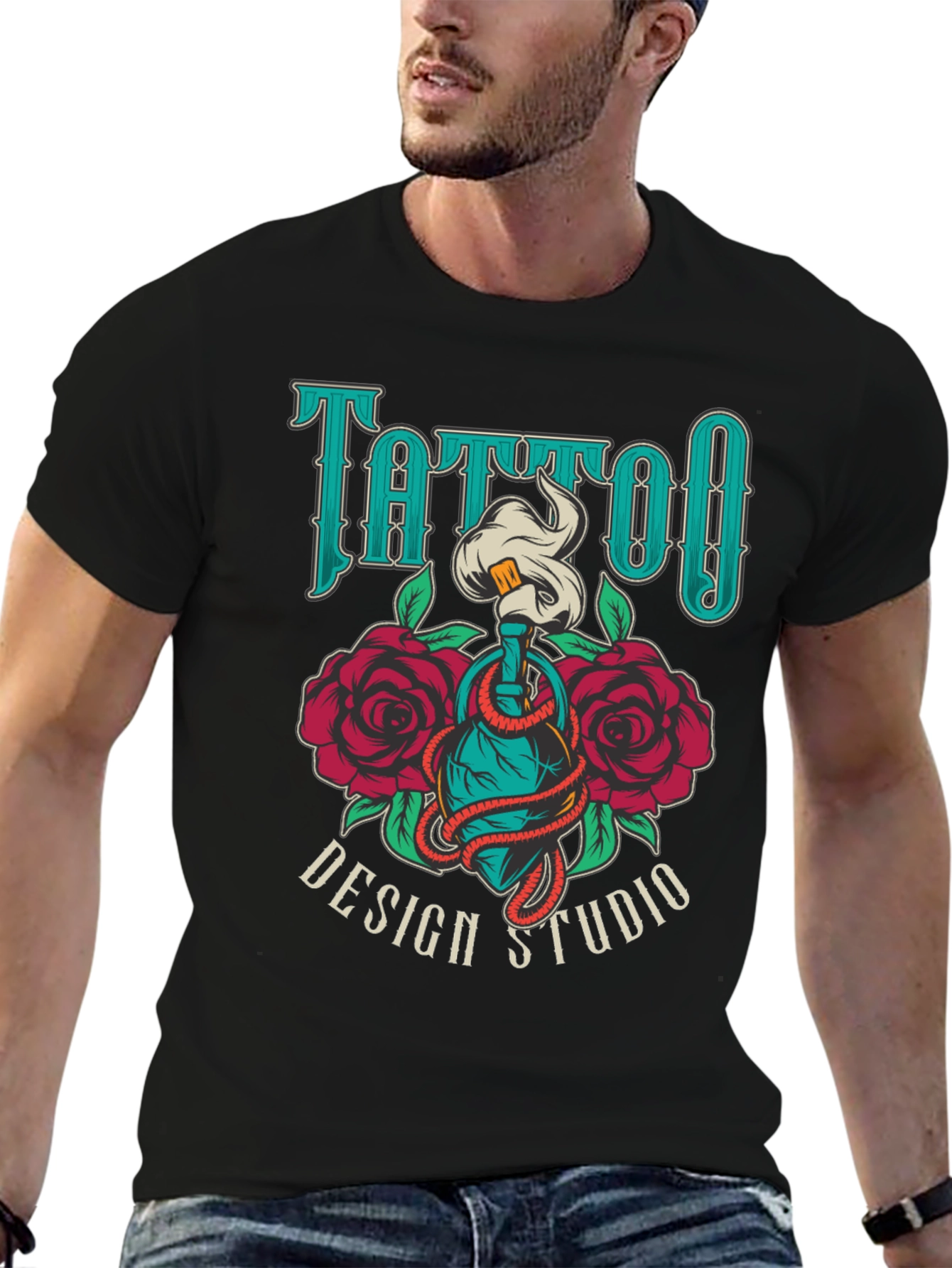 Tattoo Design Studio T-Shirt - Cool Graphic Tee