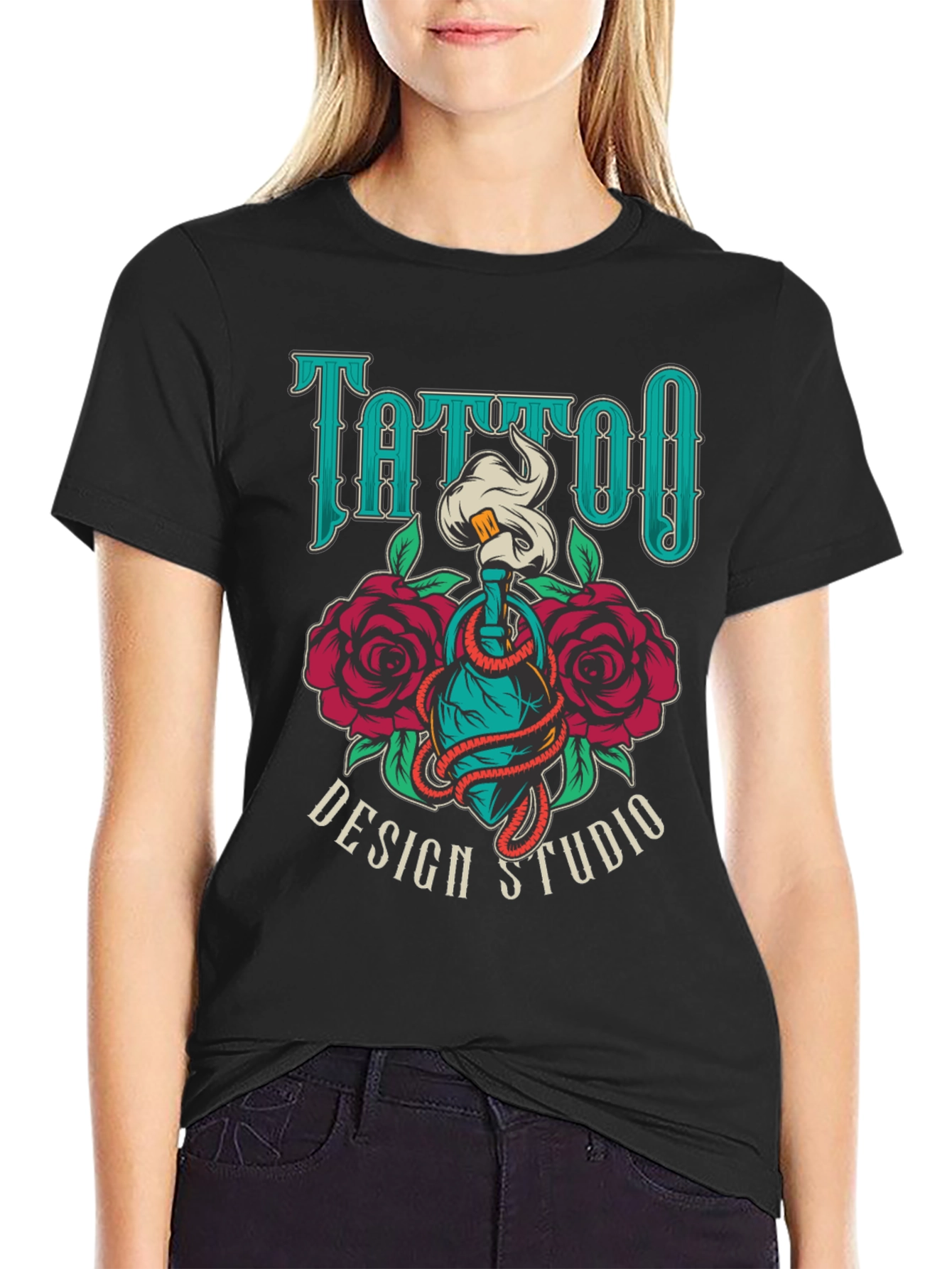 Tattoo Design Studio T-Shirt - Cool Graphic Tee