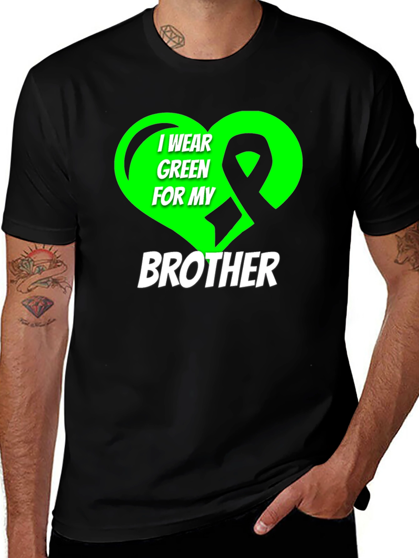 I Wear Green For My Brother Awareness T-Shirt
