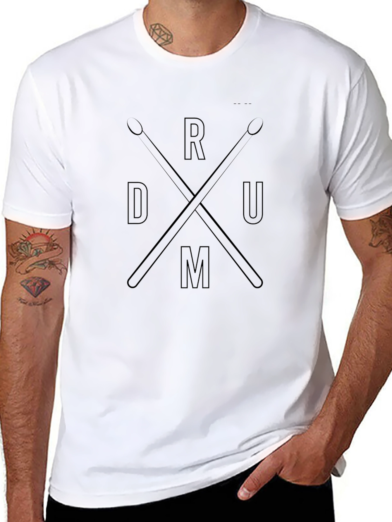 Drum T-Shirt - Black Graphic Tee