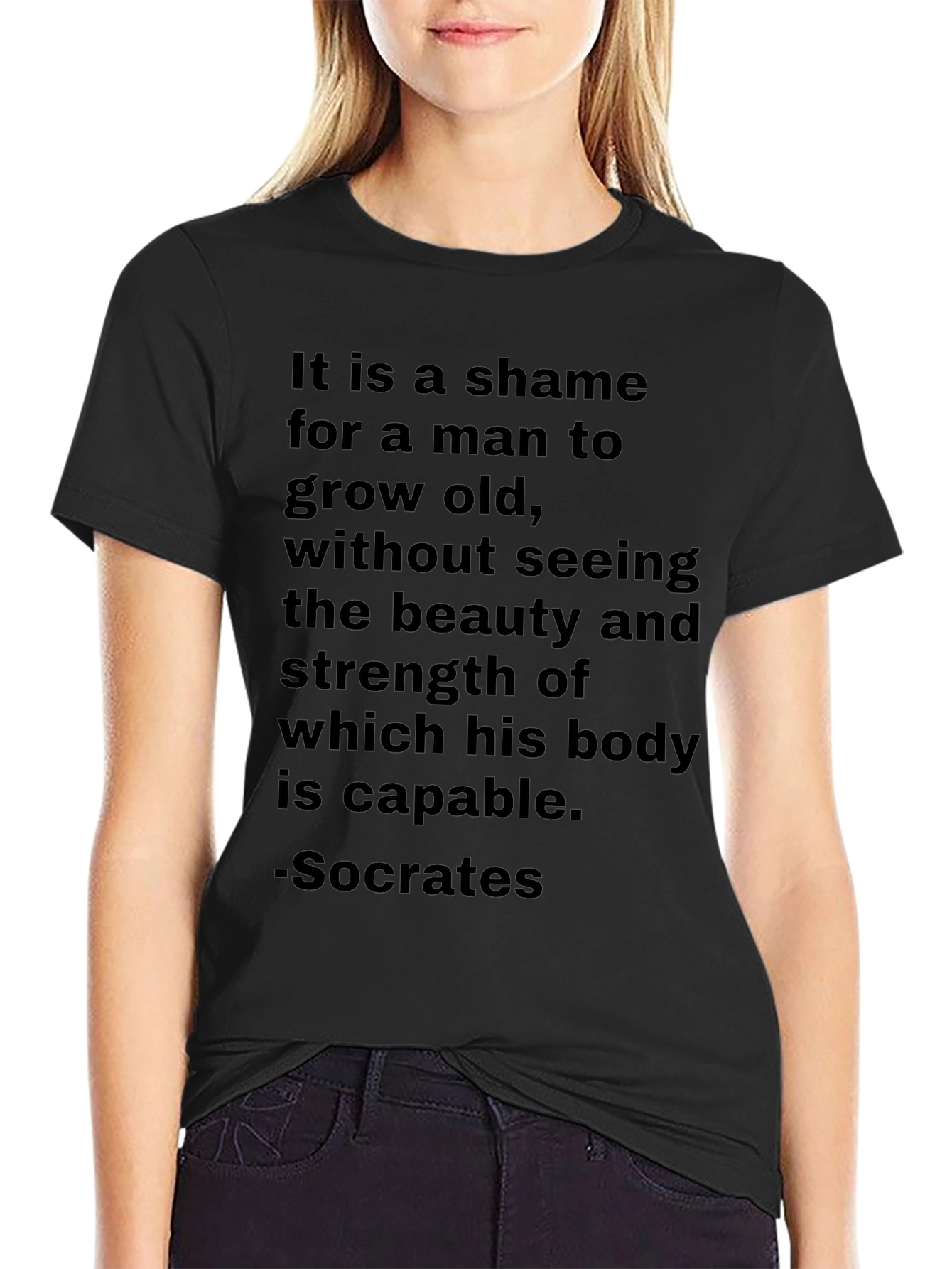 Socrates Quote T-Shirt: Beauty & Strength