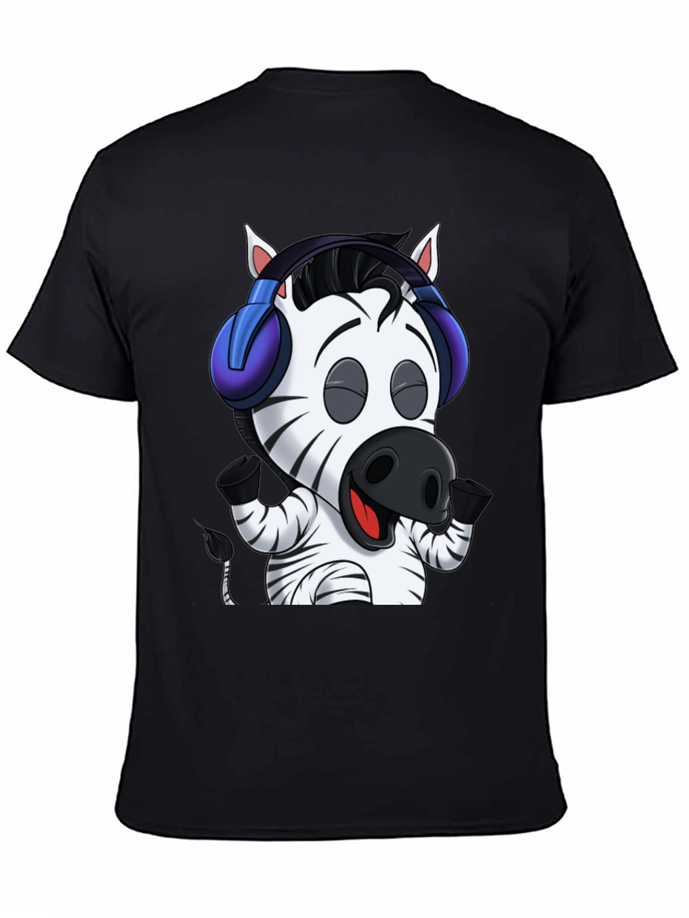 Zebra DJ Graphic T-Shirt
