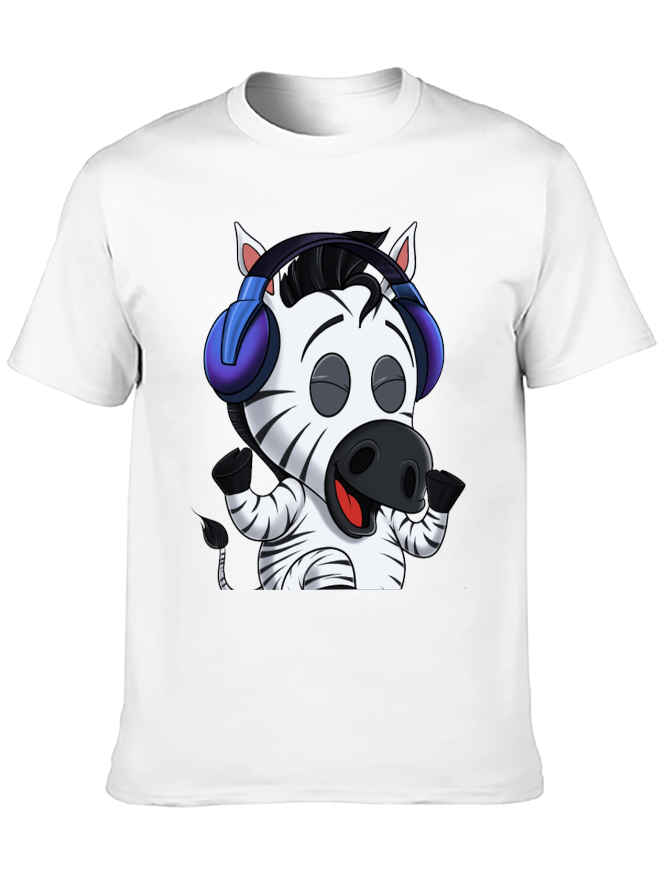 Zebra DJ Graphic T-Shirt